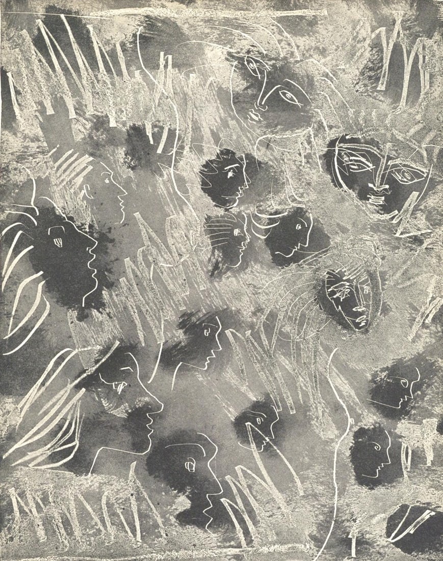 Pablo Picasso, Visages (Bloch 361a-e; Baer 683-688; Cramer 38), La Chevre-Feuille, Limited Edition (1 of 4)