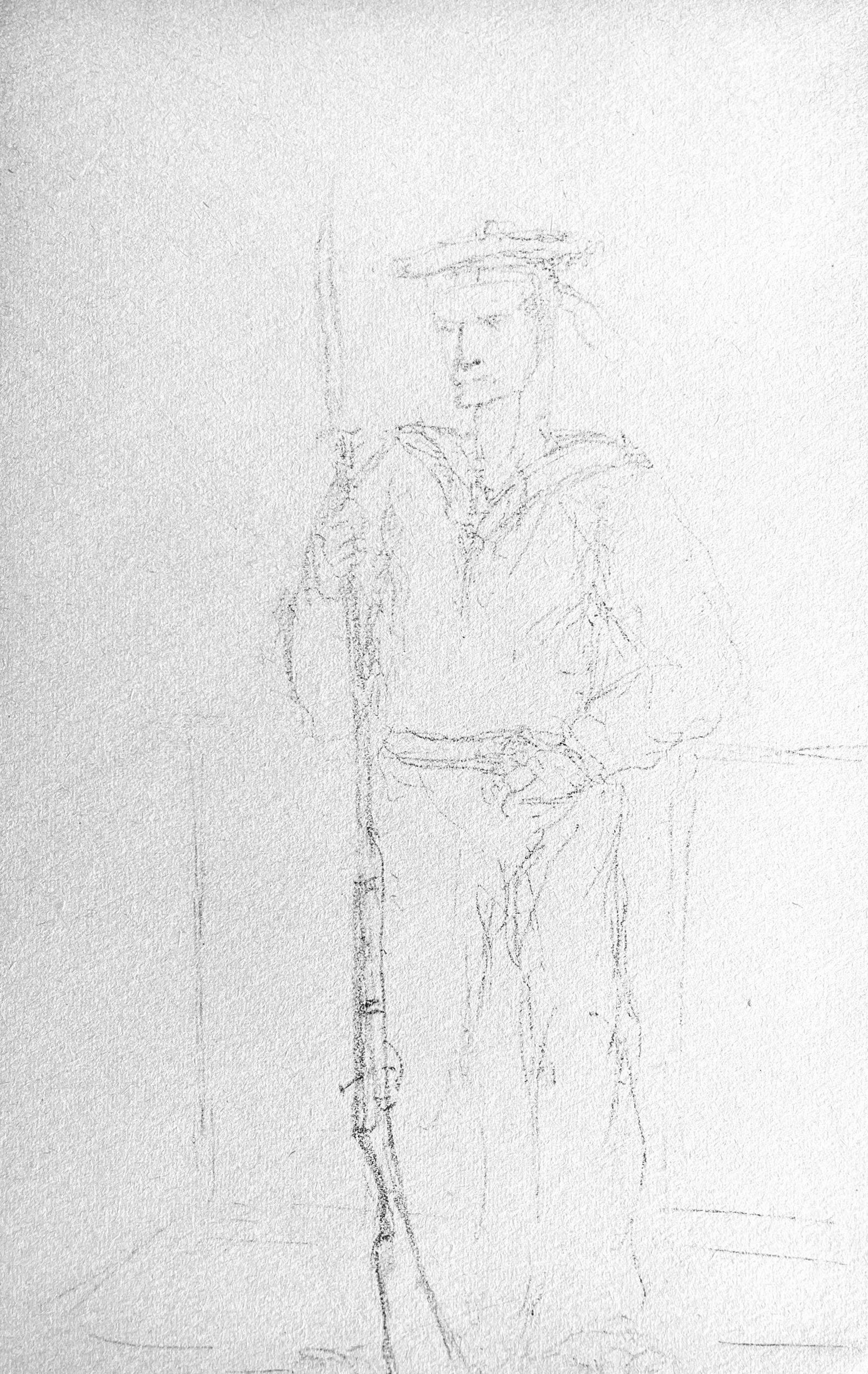 Henri de Toulouse-Lautrec, Composition, Toulouse-Lautrec, Album De Marine, Limited Edition: Lithograph and stencil on Papeteries de Rives paper. Paper size: 8.86 x 5.71 inches. Excellent condition. Inscription: Unsigned and unnumbered, as issued. Notes: From the album, Toulouse-Lautrec Album