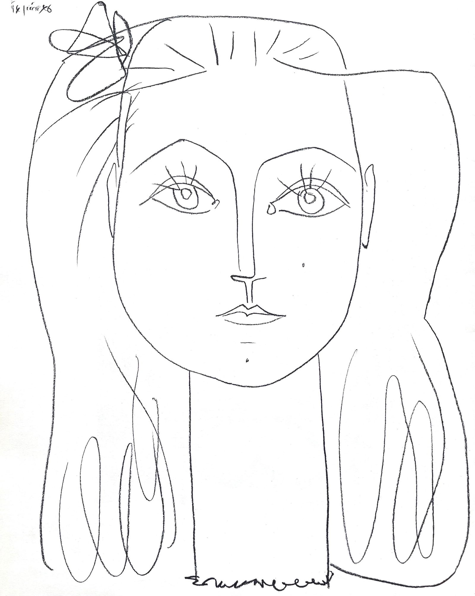 Pablo Picasso, Composition, Picasso Lithographs Since 1945, Cincinnati Art Museum, Limited Edition (1 of 4)