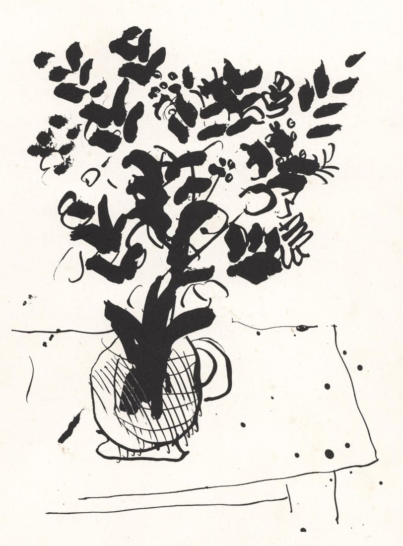 Marc Chagall, Composition (Cramer 91), Derriere le miroir, Limited Edition Lithograph: Lithograph on velin paper. Paper Size: 15 x 11 inches. Excellent condition. Inscription: Unsigned and unnumbered, as issued. Notes: From Derriere le miroir, N deg 198, 1972. Published by Aime Maeght,