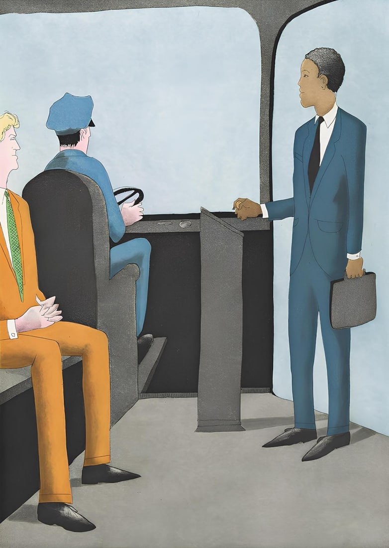 Benny Andrews, Composition, Everything That Rises Must Converge, Limited Edition Etching (1 of 4)