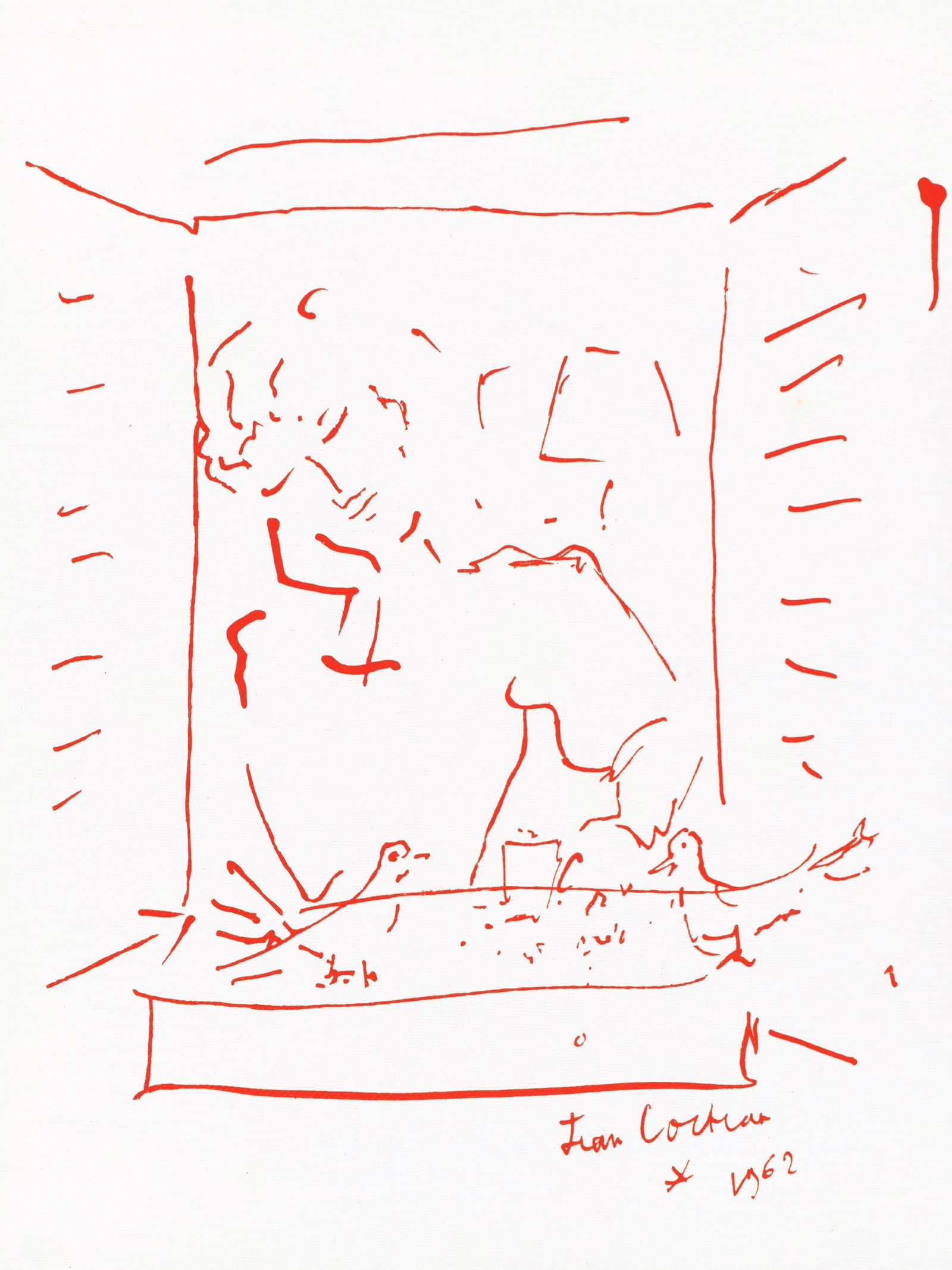 Jean Cocteau, Untitled, from Recipes for a Friend, illustrations by Jean Cocteau, Limited Edition (1 of 4)