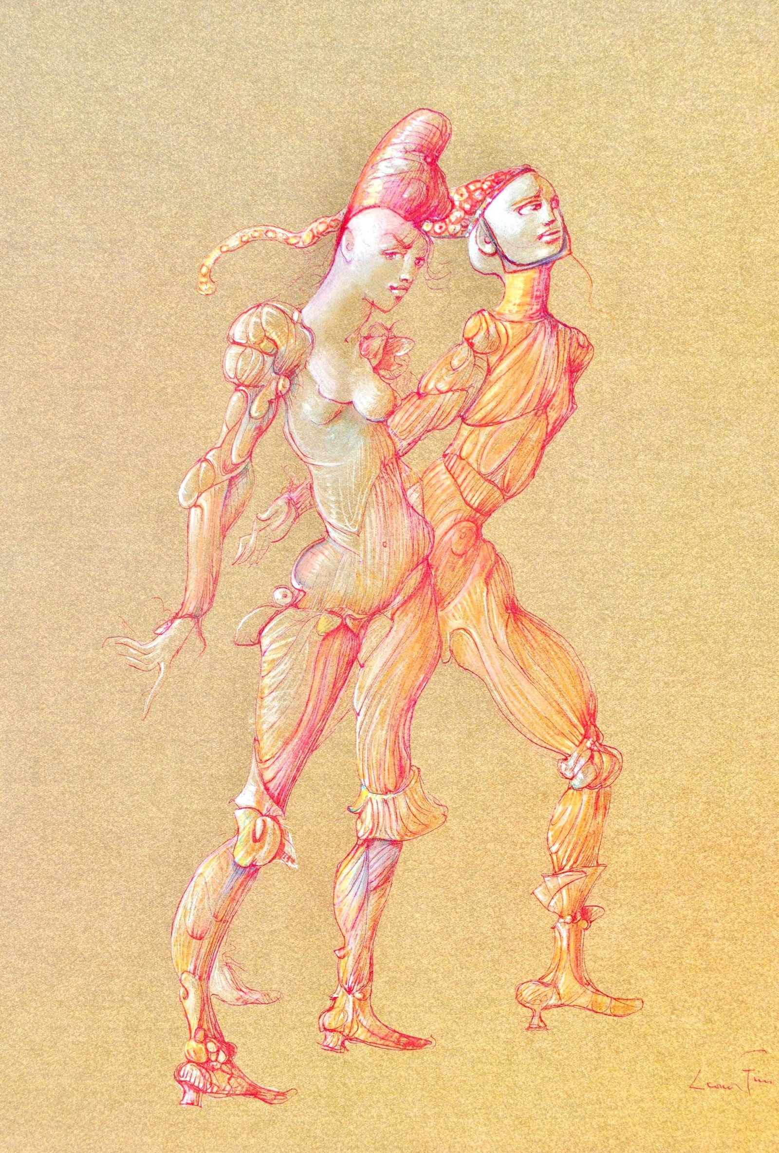 Leonor Fini, Composition, Fruits de la Passion, XXe siecle, Limited Edition Heliogravure: Heliogravure on velin de Rives pur chiffon paper, manufactured by Les papeteries de Rives, Voiron, France. Paper Size: 16.93 x 14.17 inches. Inscription: Signed in the plate and unnumbered, as issued.