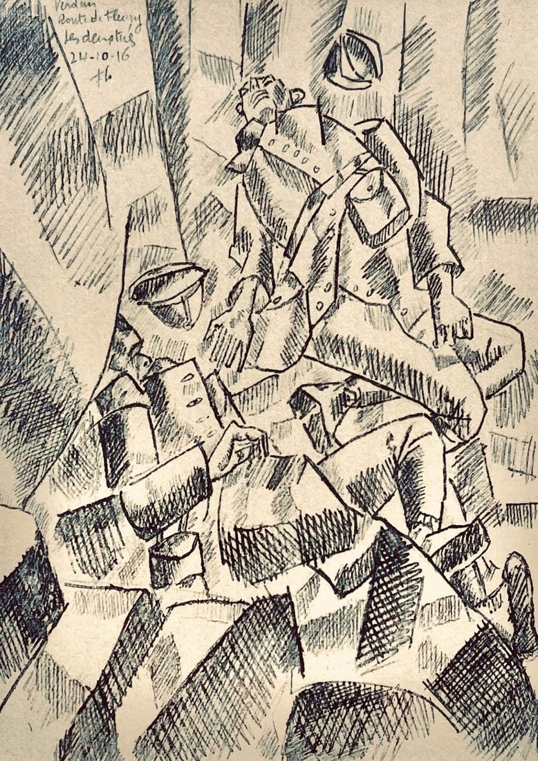 Fernand Leger, Sur la Route de Fleury: Les Deux Tues, Dessins de Guerre 1915-16, Limited Edition (1 of 4)