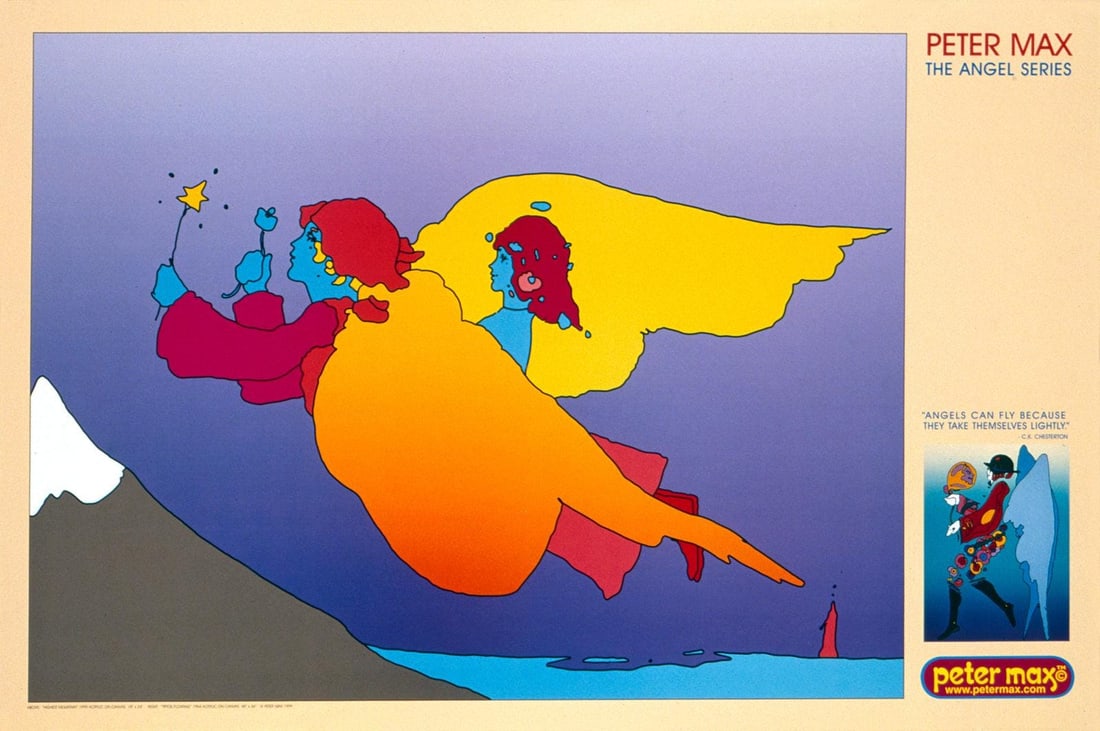 Peter Max, Highest Mountain, 1999, Hand Signed, Official Edition Offset Lithograph (1 of 4)