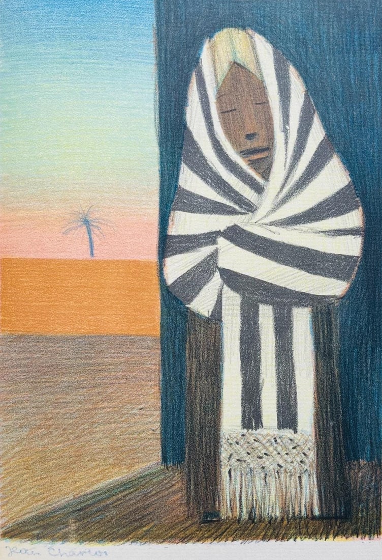 Jean Charlot, Composition, Limited Edition Lithograph: Lithograph on velin paper. Paper size: 11 x 8.75 inches. Excellent condition. Unsigned and unnumbered, as issued. Notes: From the album, Picture Book, 32 Original Lithographs By Jean Charlot, 1933.