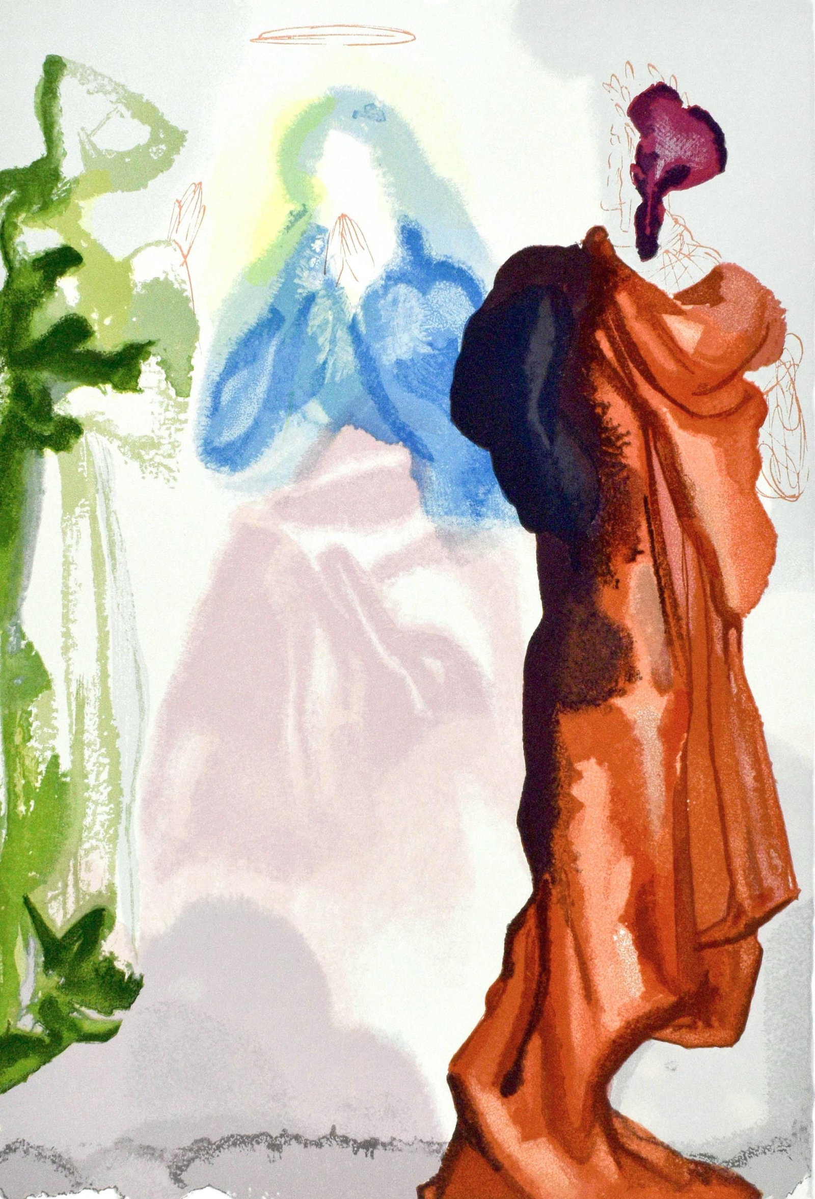 Salvador Dali, Paradiso XXXIII (Michler/Lopsinger 1039-1138; Field 189-200), La Divina Commedia,: Woodcut in colors on velin pur chiffon de Rives paper. Paper size: 13 x 10.375 inches. Inscription: Unsigned and unnumbered, as issued. Catalogue raisonne references: Dali, Salvador, et al. Salvador