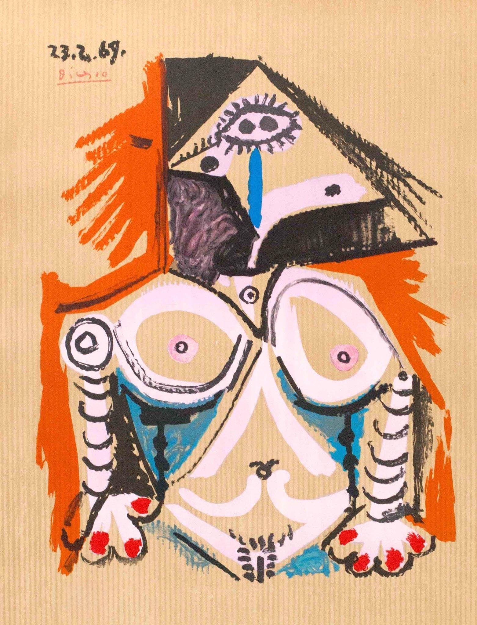 Pablo Picasso, Composition (Orozco 207-261), Vingt-Neuf Portraits Imaginaires, Limited Edition (1 of 4)