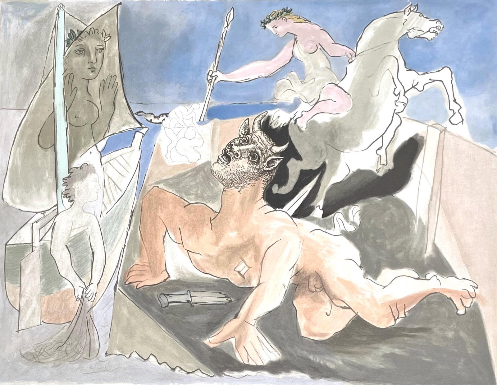 Pablo Picasso, Composition Avec Minotaur, Marina Picasso Collection, Official Limited Edition (1 of 4)