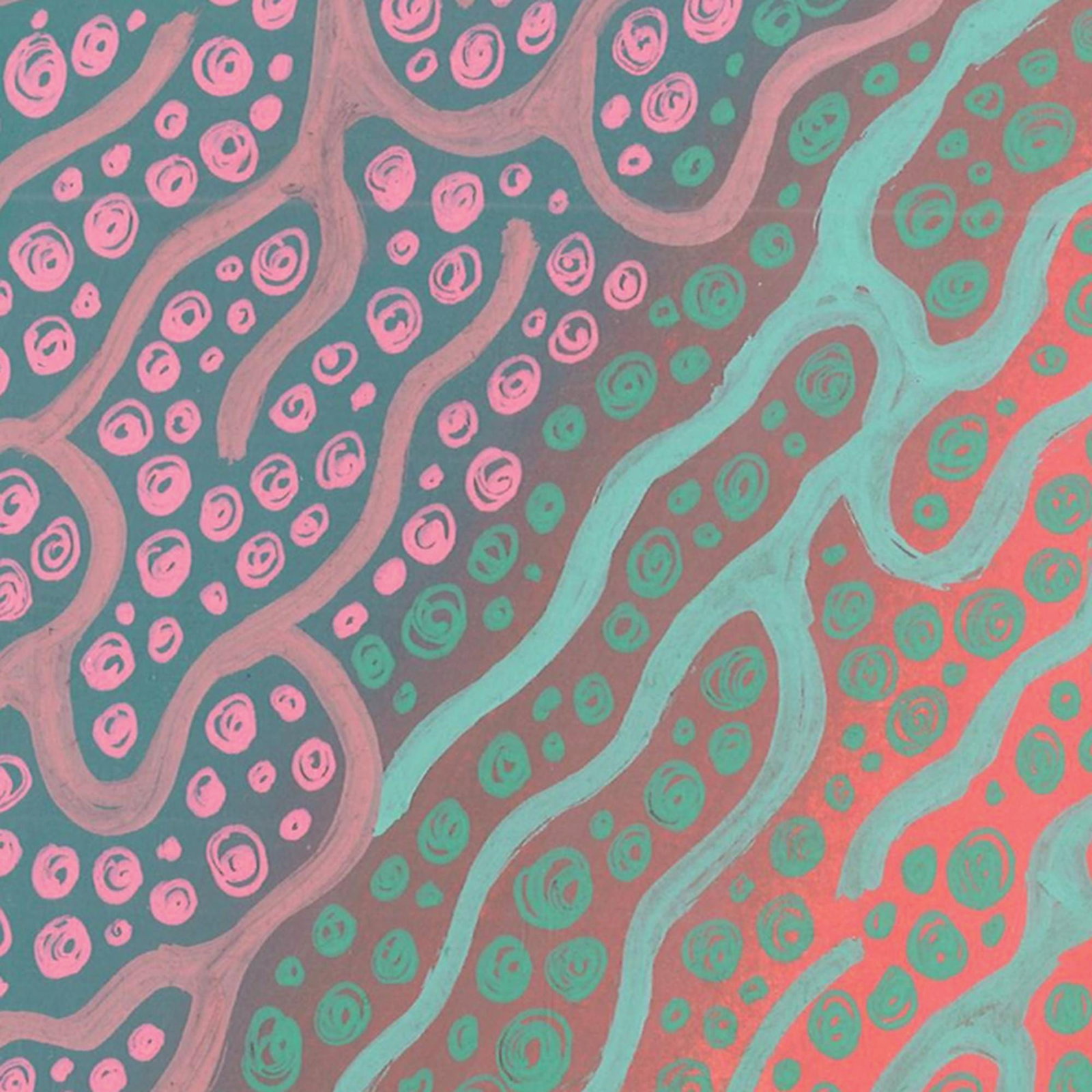 Cyan Drops with Multicolor Dots - 4