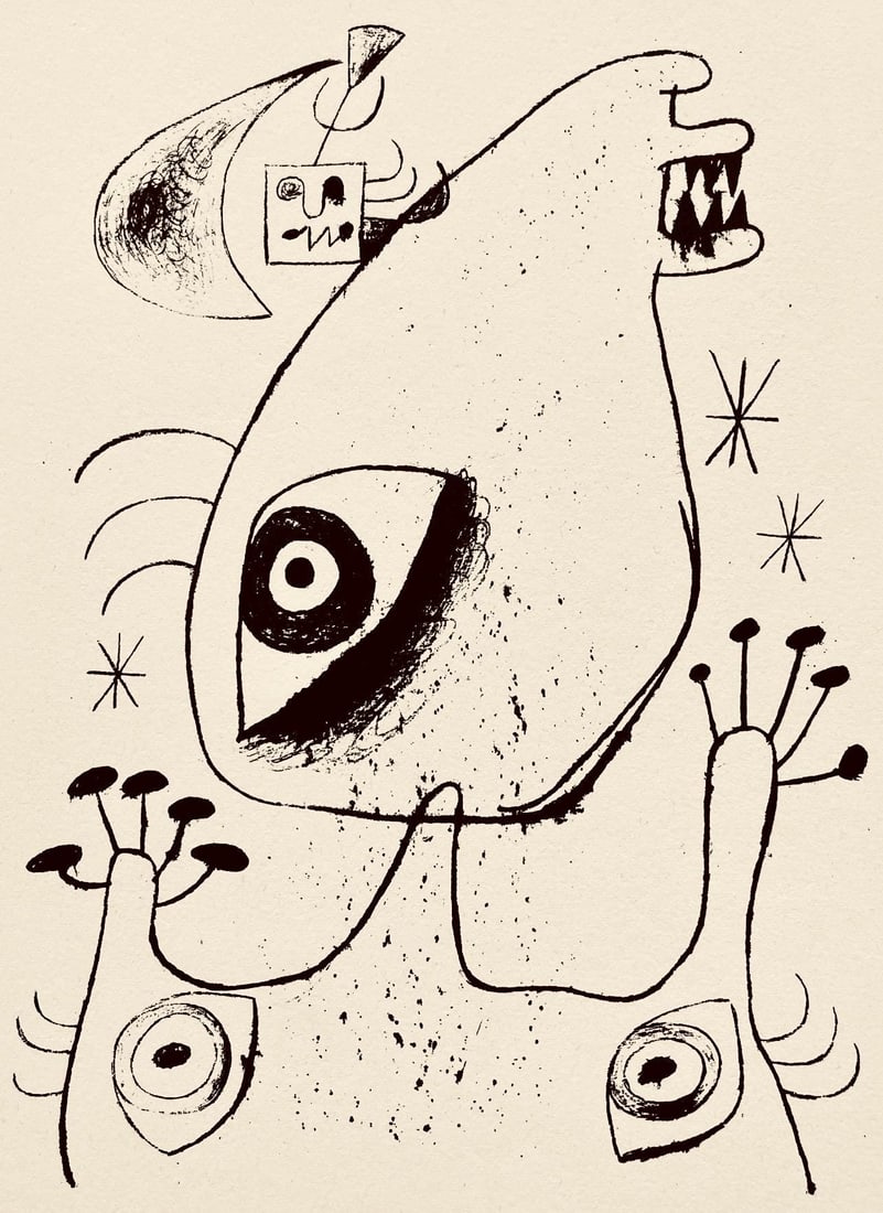 Joan Miro, Composition, The Prints of Joan Miro, Limited Edition Etching (1 of 4)