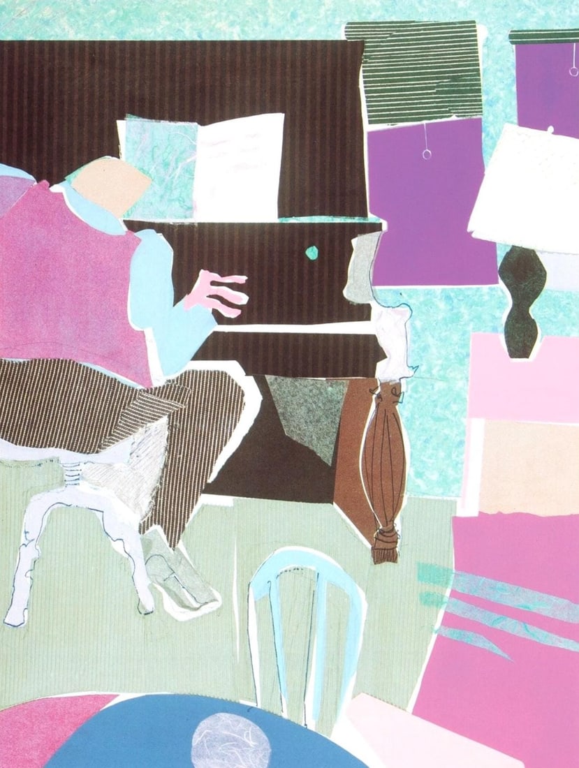 Phoebe Beasley, The Weary Blues, Sunrise Is Coming After While, Limited Edition Silkscreen: Silkscreen on velin d'Arches paper. Paper Size: 14 x 11 inches. Excellent condition. Inscription: Unsigned and unnumbered, as issued. Notes: From the folio, Bookmarks in the Pages of Life, 1998. Publi