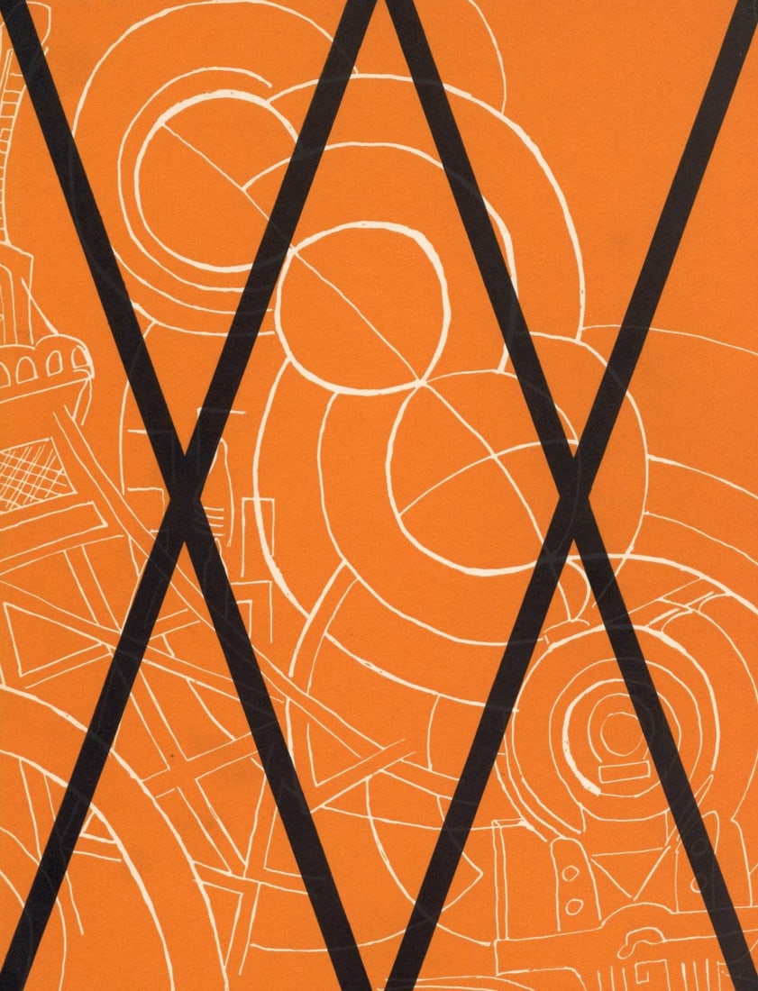 Robert Delaunay, Composition, XXe siecle, Limited Edition Lithograph: Lithograph on velin paper. Paper Size: 12.5 x 9.75 inches. Excellent condition. Inscription: Unsigned and unnumbered, as issued. Notes: From the volume, XXe Siecle, n deg9, 1957. Published and printed