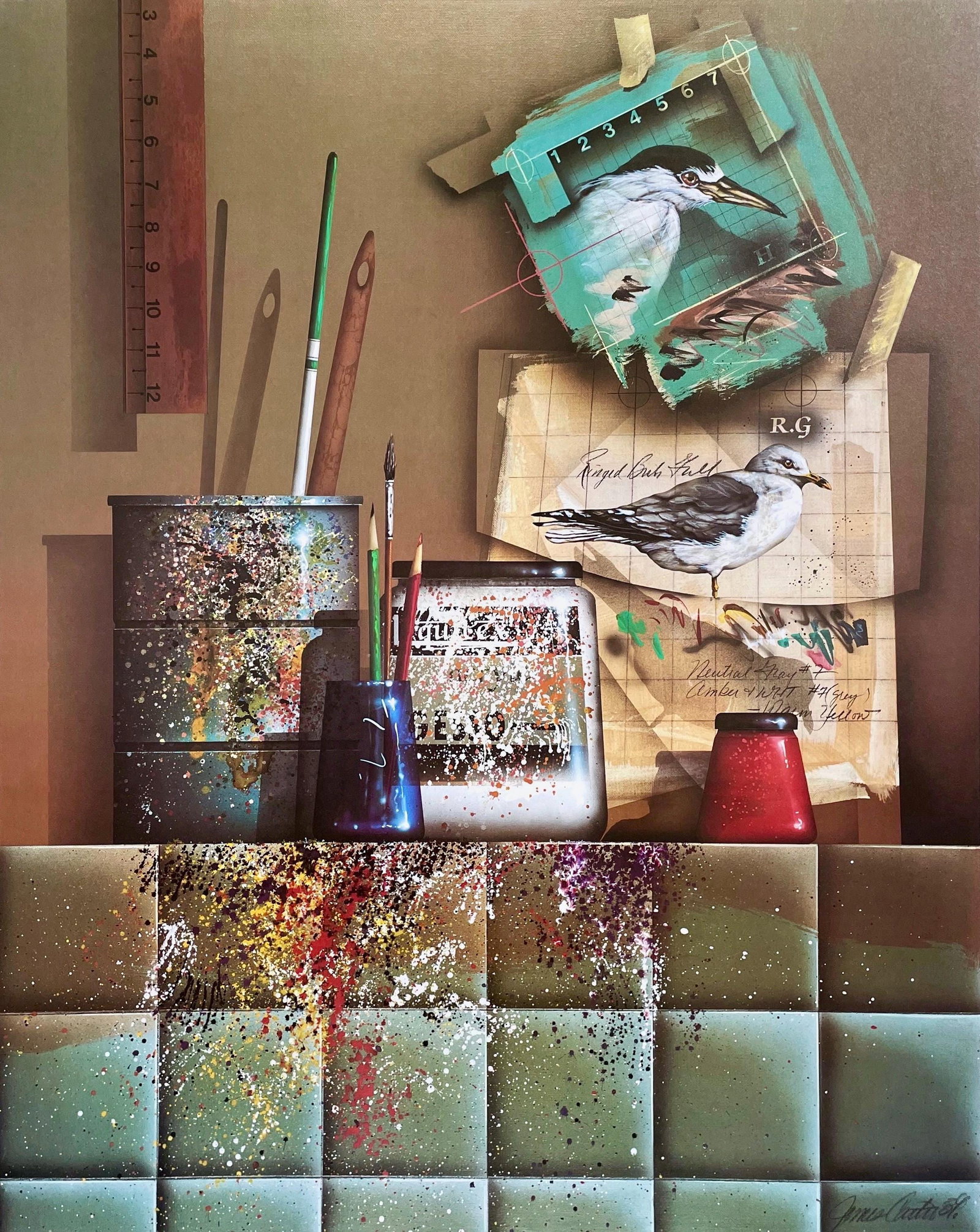 James Carter, Studio still life, Original Edition Offset Lithograph (1 of 4)