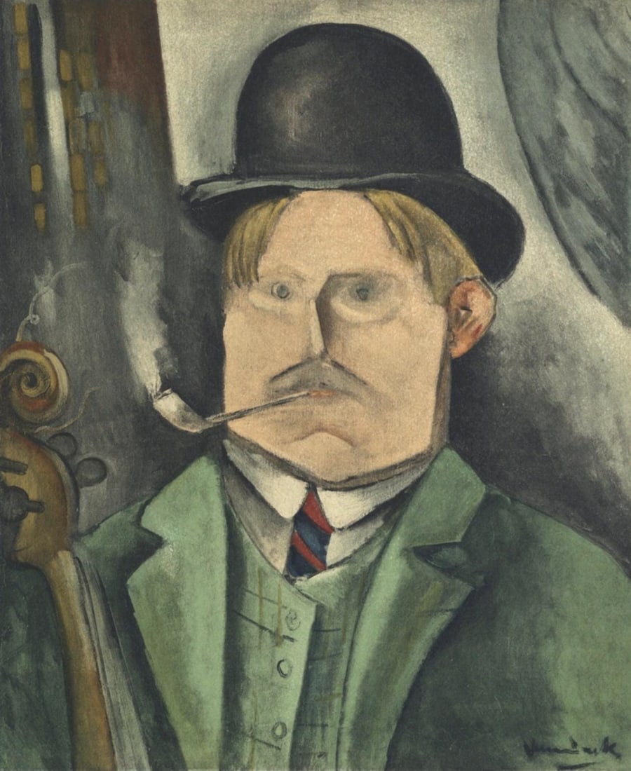 Maurice de Vlaminck, Portrait de l'Artiste, Vlaminck, Signed, Limited Edition Lithograph: Lithograph in fifteen colors on velin paper. Inscription: Signed in the plate and unnumbered, as issued. Paper Size: 12.25 x 9.5 inches; image size: 8.875 x 7.25 inches. Condition: Very good/excellent