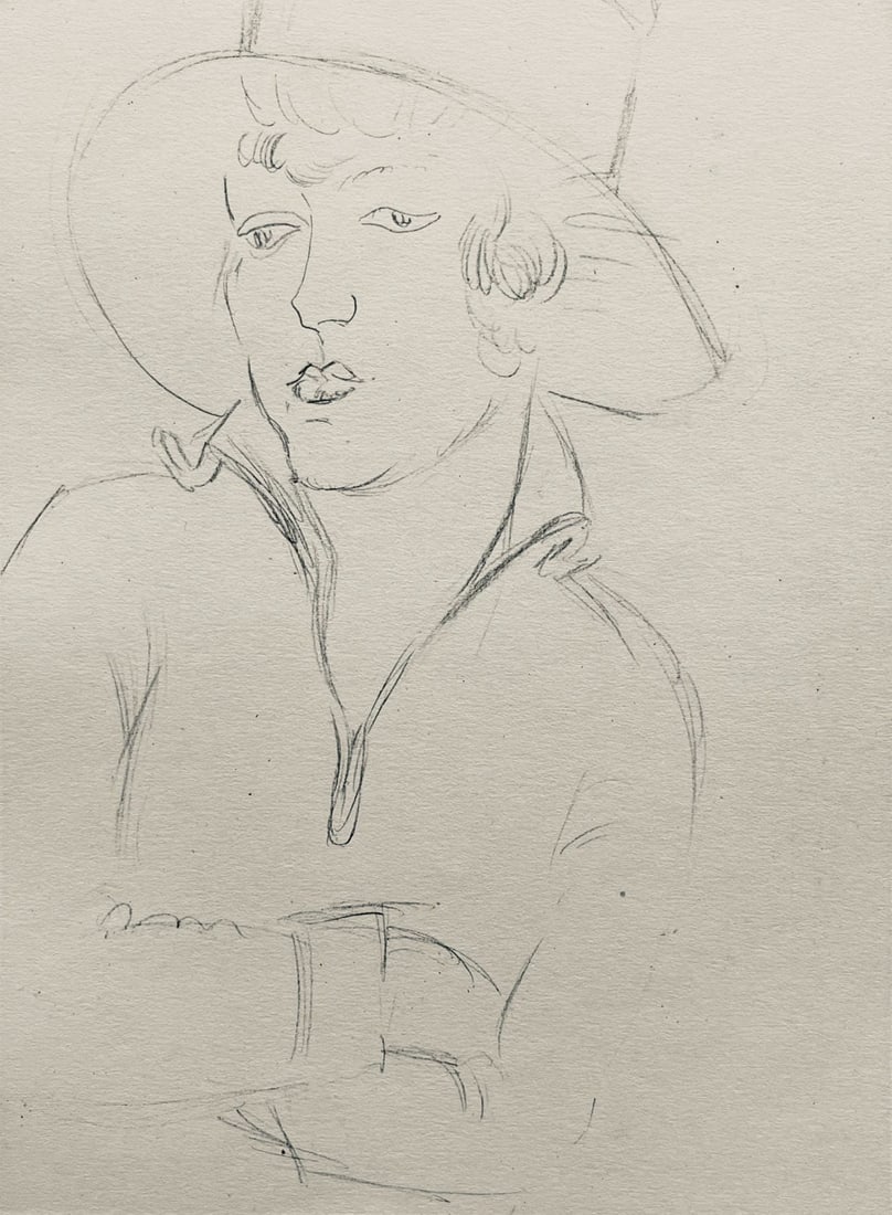 Henri Matisse, Composition (Dutel 3), Dessins de Henri-Matisse, Limited Edition Lithograph: Lithograph on velin Lafuma paper. Unsigned and unnumbered. Paper Size: 10 x 8 inches. Excellent condition. Notes: From the album, Dessins de Henri-Matisse, 1925. Published by Editions des Quatre Chemi