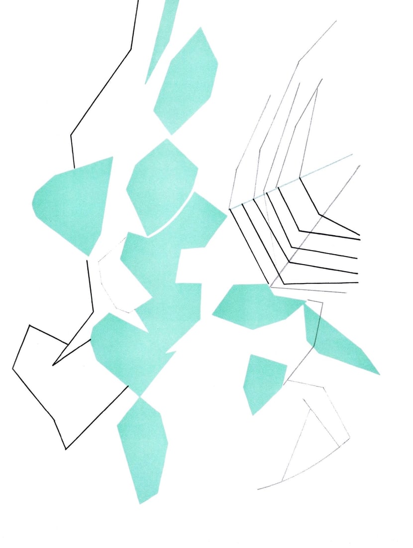 Andre Beaudin, Feuilles evadees, Souvenirs et Portraits d'Artistes, Limited Edition Lithograph (1 of 4)