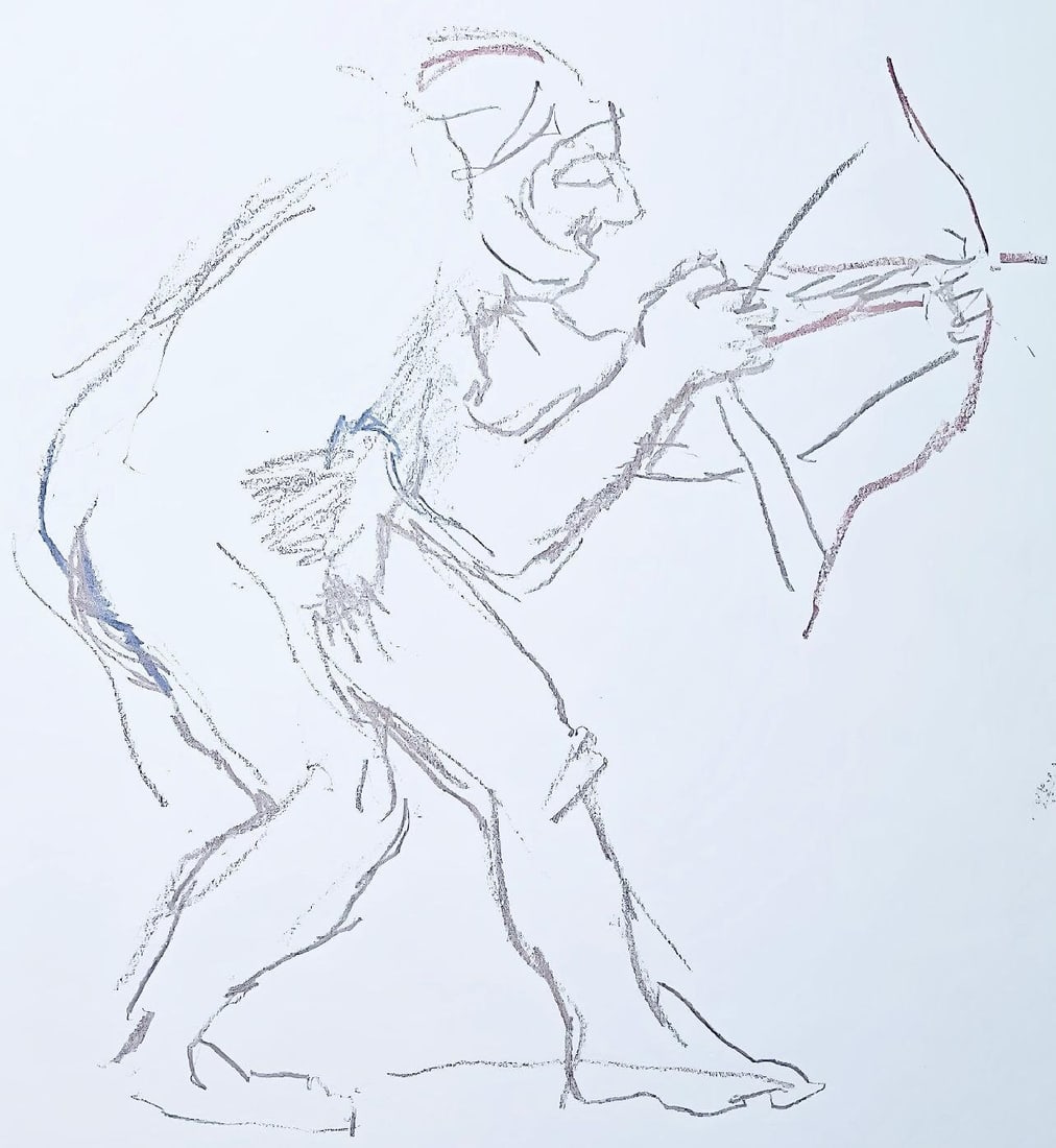 Oskar Kokoschka, Composition, Skizzenbuch der Italienischen Reise 1963, Limited Edition Lithograph (1 of 4)