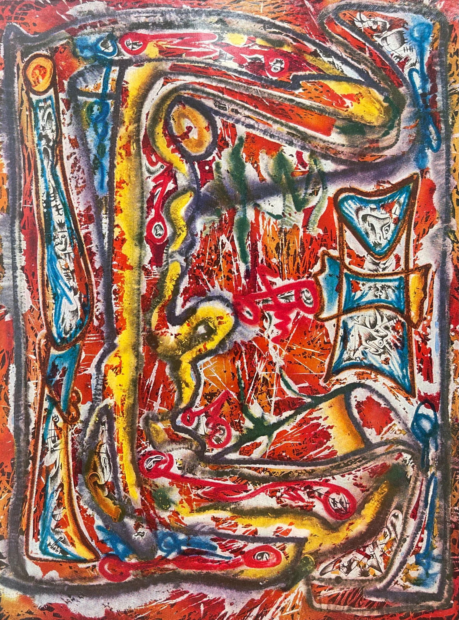 Alfonso Ossorio, Composition, Peintures initiatiques d'Alfonso Ossorio, Limited Edition Collotype (1 of 4)