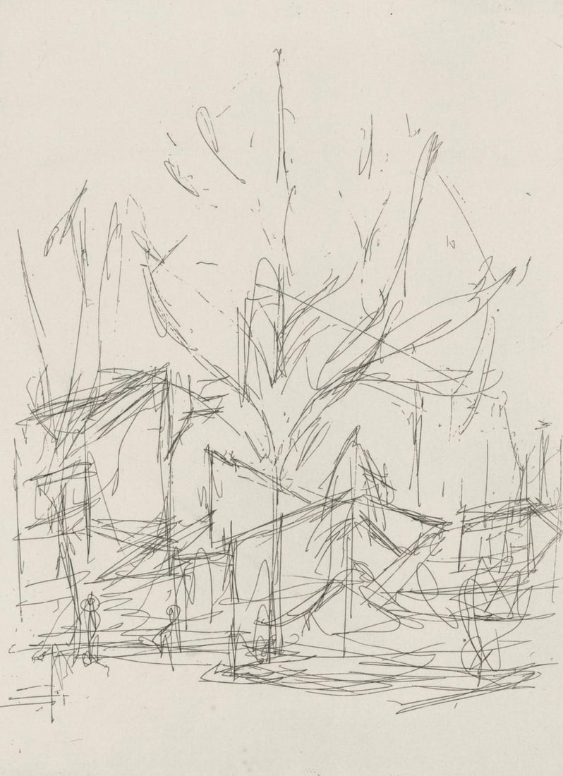 Alberto Giacometti, Composition, Feuilles eparses, Limited Edition Etching (1 of 4)