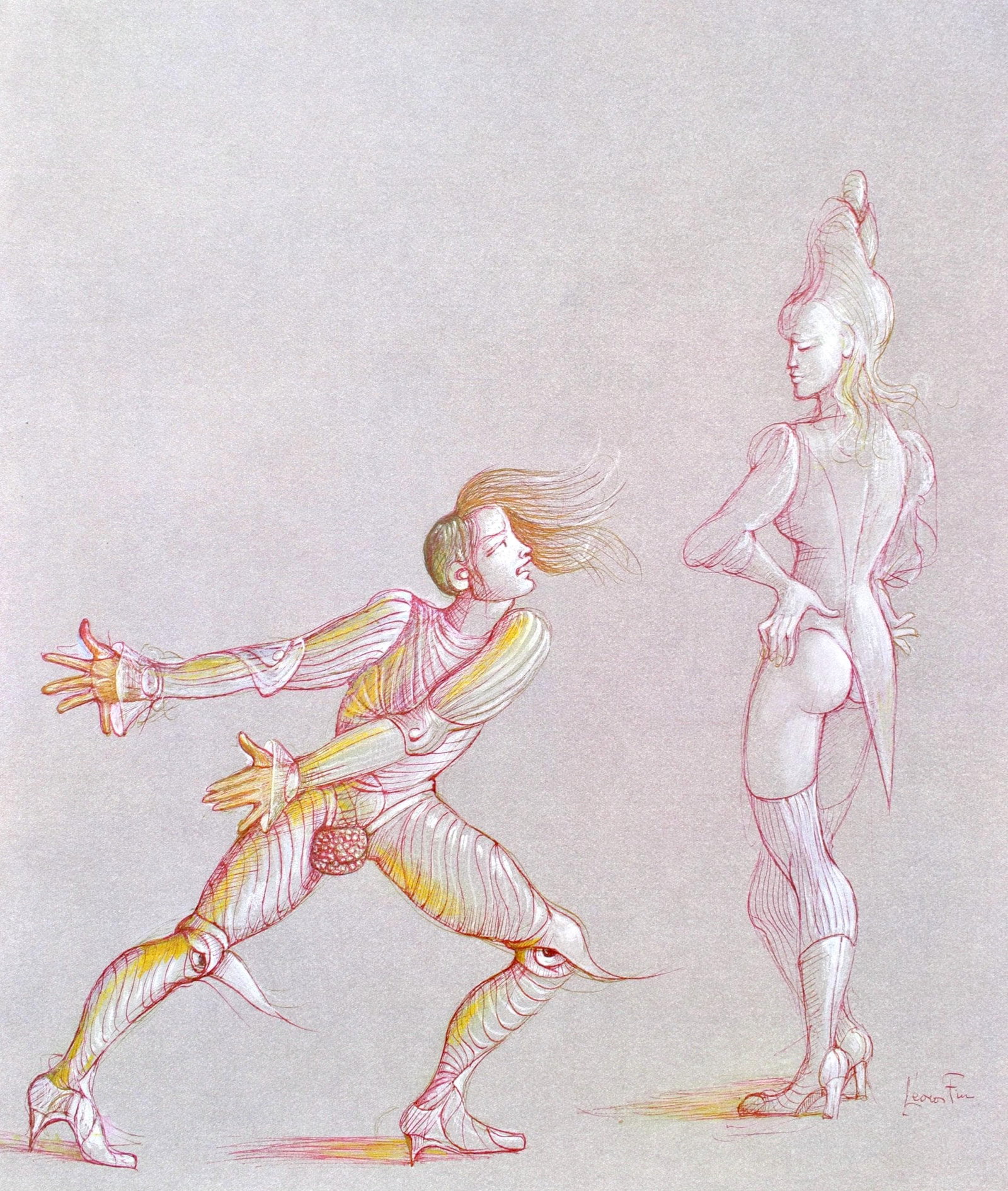 Leonor Fini, Composition, Fruits de la Passion, XXe siecle, Limited Edition Heliogravure: Heliogravure on velin de Rives pur chiffon paper, manufactured by Les papeteries de Rives, Voiron, France. Paper Size: 16.93 x 14.17 inches. Inscription: Signed in the plate and unnumbered, as issued.