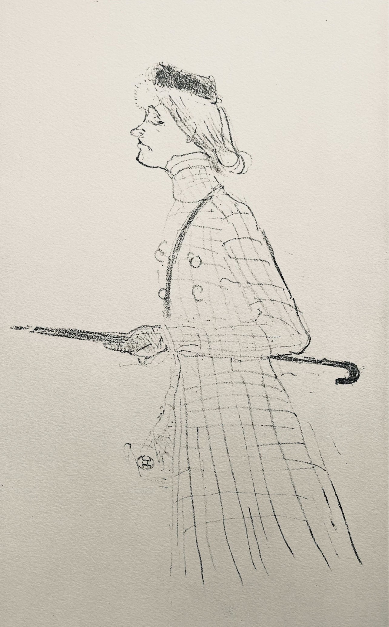 Henri de Toulouse-Lautrec, Composition, Yvette Guilbert vue par Toulouse-Lautrec, Limited Edition: Lithograph and stencil on velin de Rives BFK paper. Unsigned and unnumbered. Paper Size: 15 x 11.25 inches. Excellent condition. Notes: From the folio, Yvette Guilbert vue par Toulouse-Lautrec, 1950.