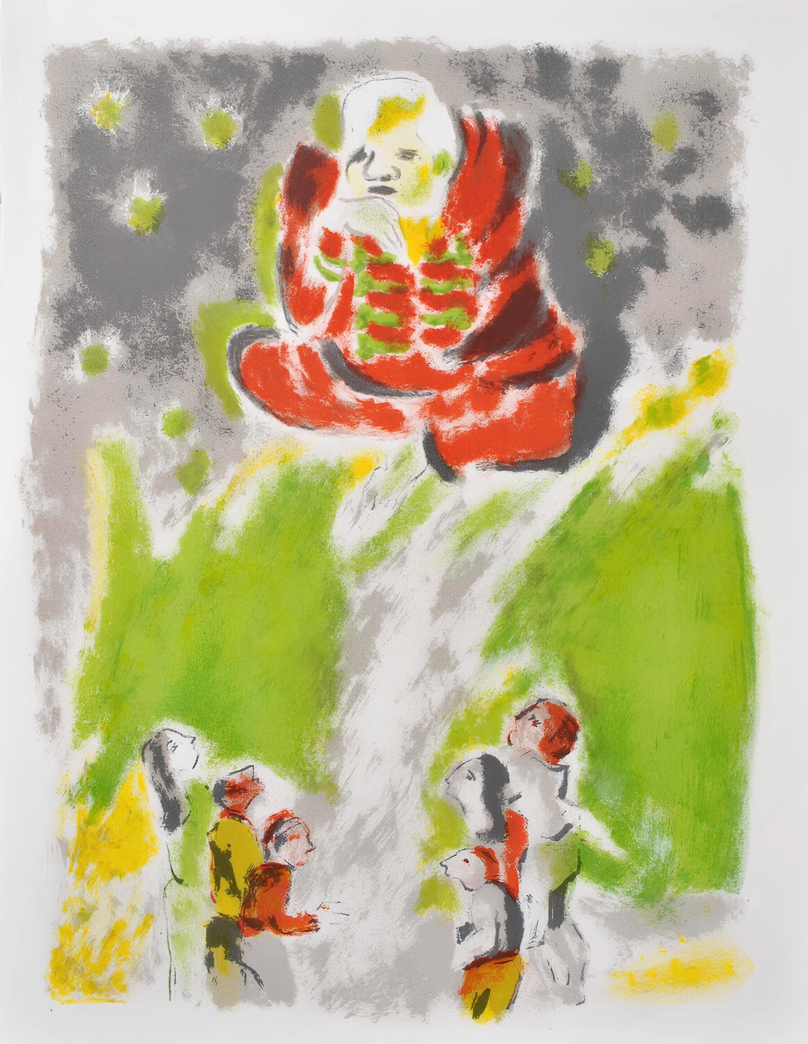 Jules Cavailles, Composition, Œuvres completes d'Albert Camus, Limited Edition Lithograph: Lithograph on velin d'Arches filigrane paper. Paper Size: 11 x 8.5 inches. Excellent condition. Inscription: Unsigned and unnumbered, as issued. Notes: From the volume, Œuvres completes d'Albert