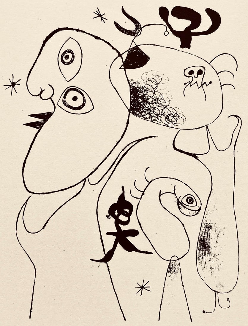 Joan Miro, Composition, The Prints of Joan Miro, Limited Edition Etching (1 of 4)