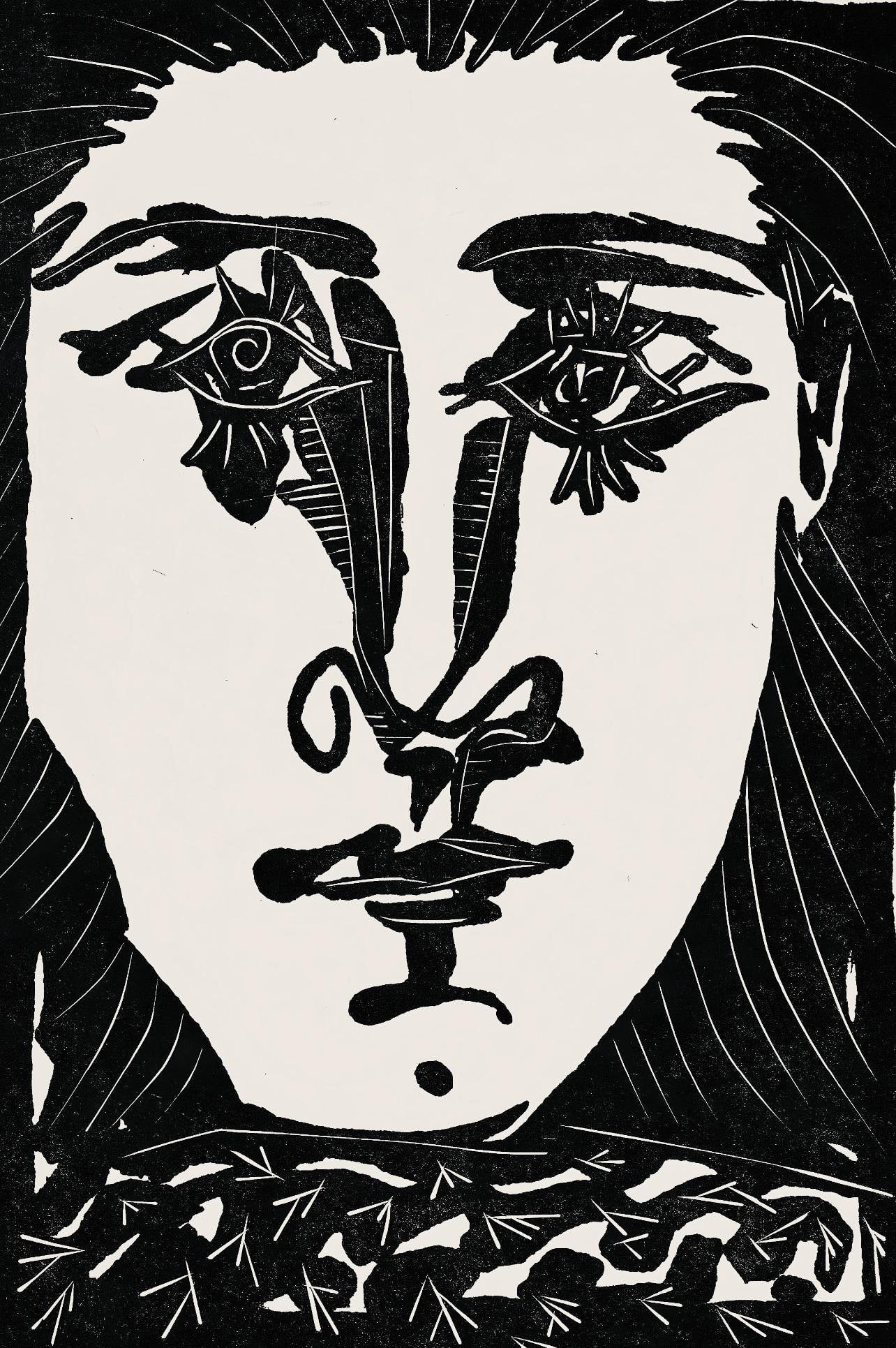 Pablo Picasso, Composition (Cramer 36; Bloch 360; Horodisch A6), Non Vouloir, Limited Edition: Zincograph on velin Bouffant paper. Paper Size: 7.95 x 5.83 inches. Excellent condition. Inscription: Unsigned and unnumbered, as issued. Notes: From the volume, Non Vouloir, 1942. Published by Editio