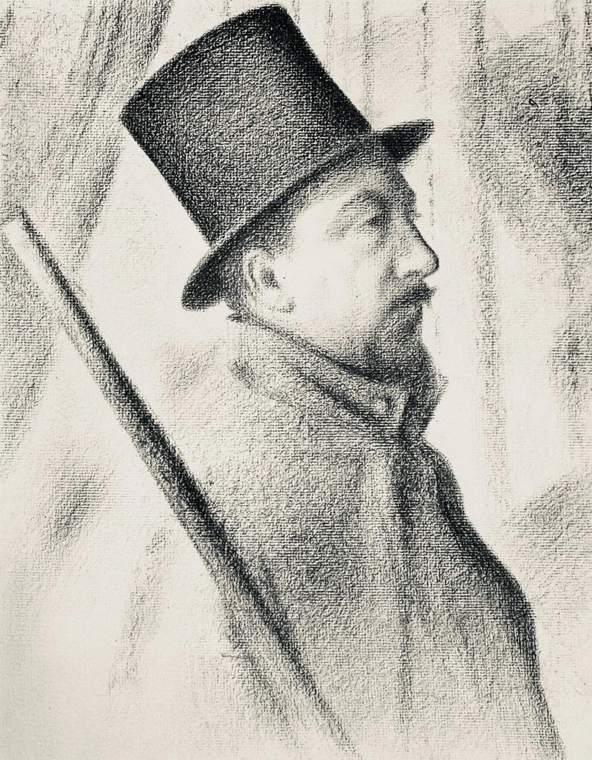 Georges Seurat, Portrait de Paul Signac, Seurat, Limited Edition Lithograph: Lithograph on velin du Canson & Montgolfier Vidalon-Les-Annonay paper. Paper size: 12.5 x 9.75 inches. Excellent condition. Inscription: Unsigned and unnumbered, as issued. Notes: From the album, Seur