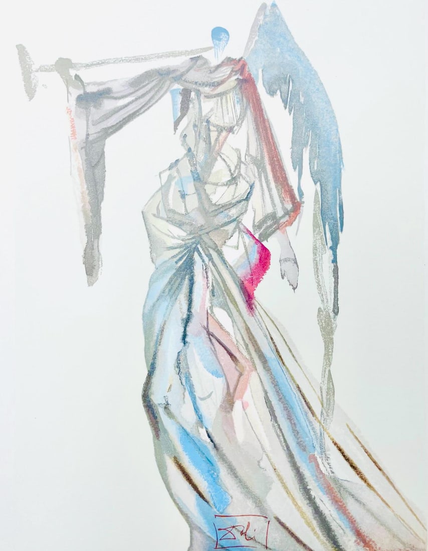 Salvador Dali, Paradies X (Michler/Lopsinger 1039-1138; Field 189-200), Die Gottliche Komodie,: Woodcut in colors on velin de Rives BFK paper, mounted on velin d'Arches support, as issued. Paper size: 13 x 10.375 inches. Inscription: Signed in the block, and unnumbered, as issued. Catalogue rais