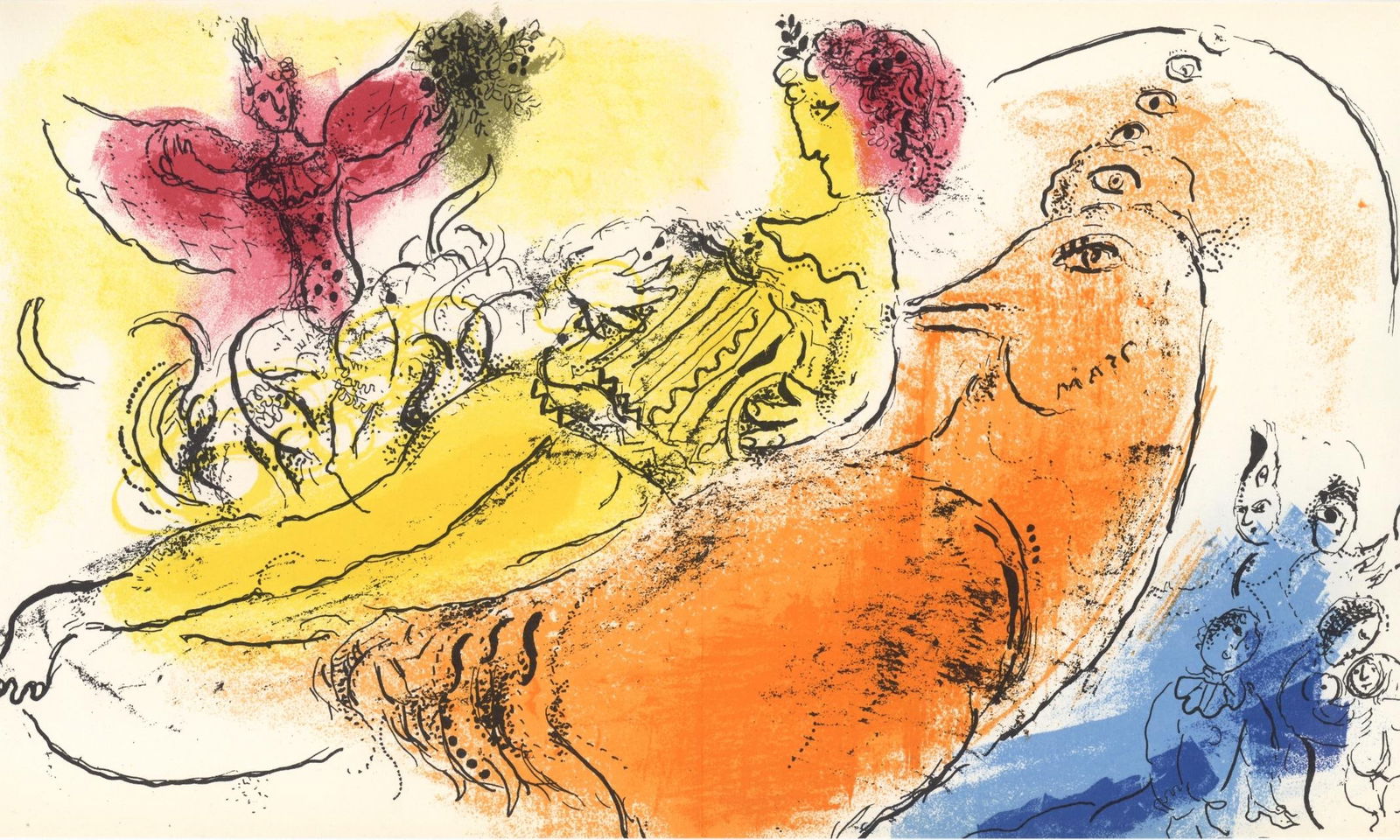 Marc Chagall, Composition (Mourlot 192-207; Cramer 34), Limited Edition Lithograph (1 of 4)