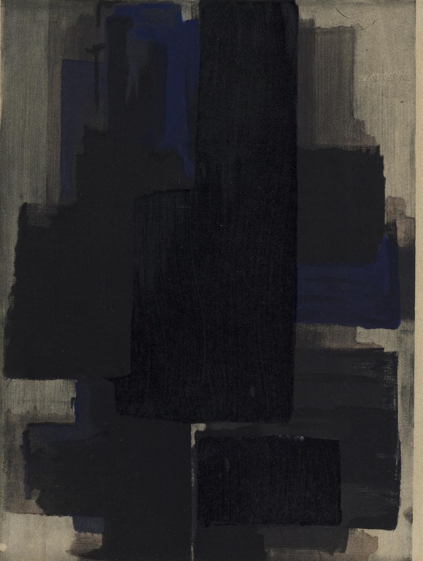 Pierre Soulages, Composition, XXe siecle, Limited Edition Lithograph (1 of 4)