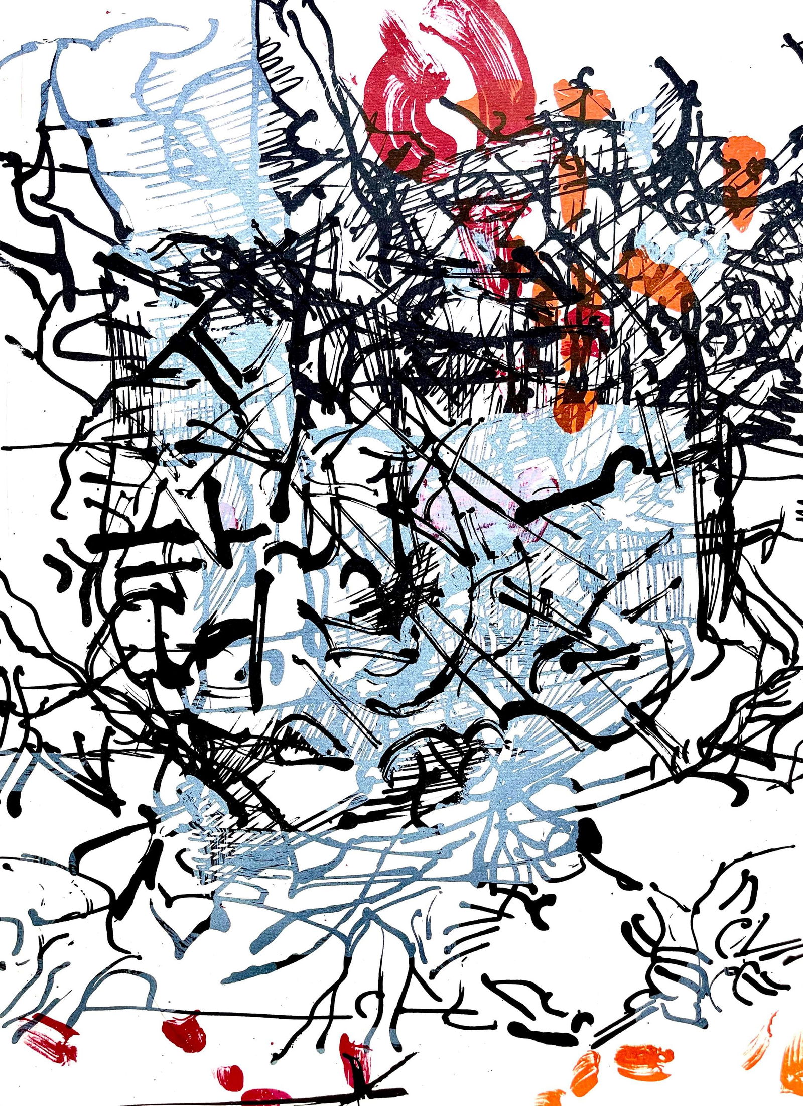 Jean-Paul Riopelle, Composition, Derriere le miroir, Limited Edition Lithograph: Lithograph on velin paper. Paper size: 15 x 11 inches. Excellent condition. Inscription: Unsigned and unnumbered, as issued. Notes: From Derriere le miroir, N deg 171, 1968. Published by Aime Maeght,