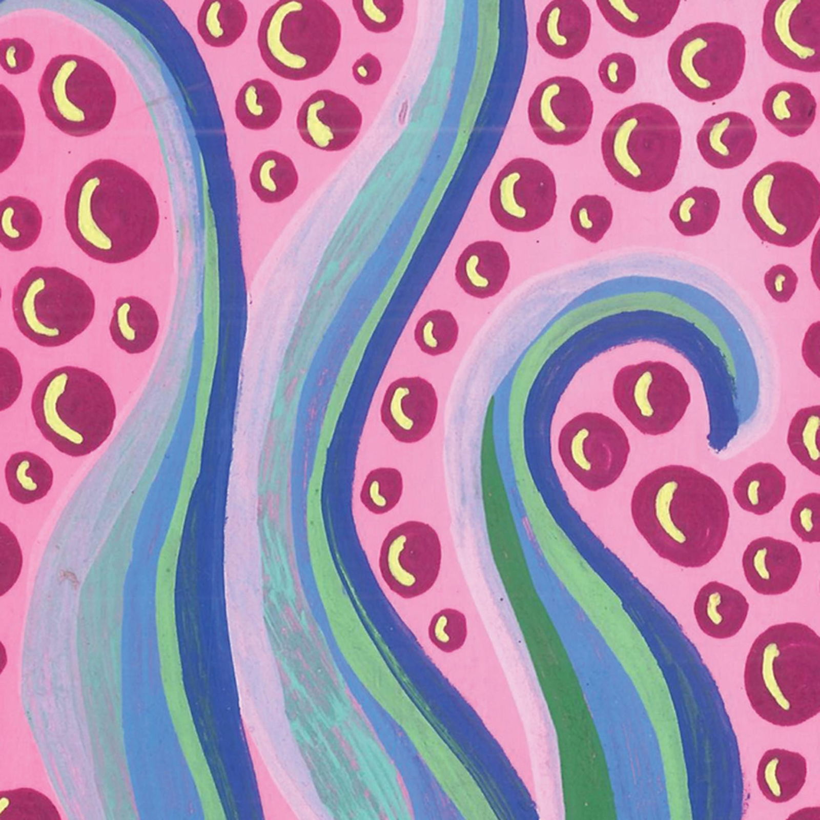 Multicolor Drops with Magenta Dots - 4