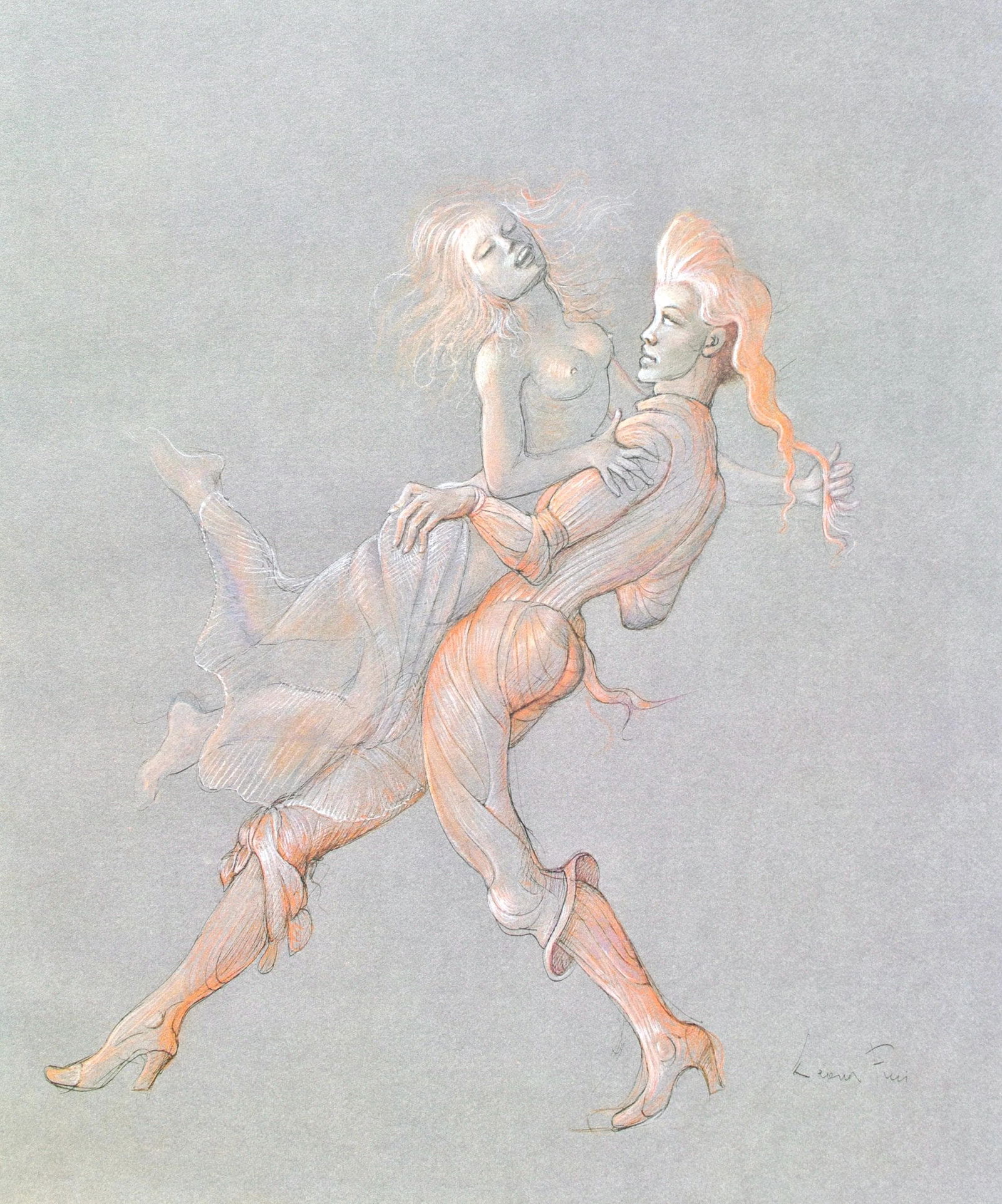 Leonor Fini, Composition, Fruits de la Passion, XXe siecle, Limited Edition Heliogravure: Heliogravure on velin de Rives pur chiffon paper, manufactured by Les papeteries de Rives, Voiron, France. Paper Size: 16.93 x 14.17 inches. Inscription: Signed in the plate and unnumbered, as issued.