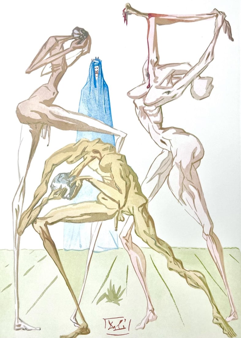 Salvador Dali, Holle XIX (Michler/Lopsinger 1039-1138; Field 189-200), Die Gottliche Komodie, (1 of 4)