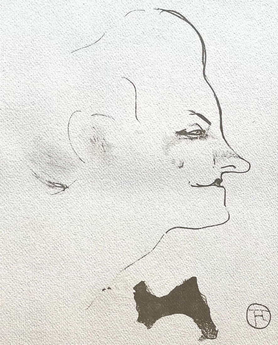 Henri de Toulouse-Lautrec, Yvette Guilbert, TLautrec, Philadelphia Museum of Art, Limited Edition: Lithograph and stencil on velin paper. Unsigned and unnumbered. Paper Size: 17 x 13 inches. Excellent condition. Notes: From the folio, TLautrec, A Portfolio Of Twelve Reproductions of Lithographs by