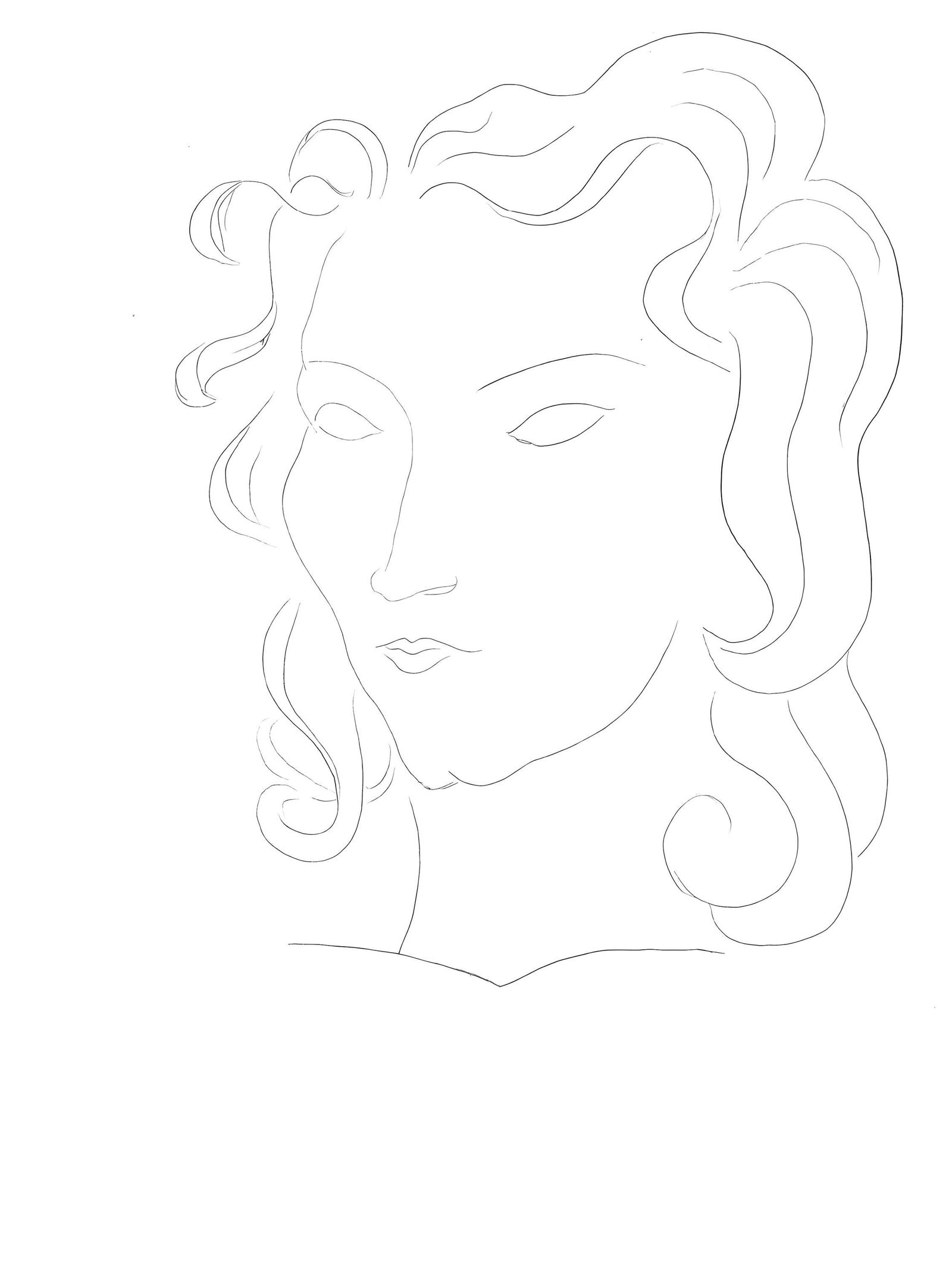 Henri Matisse, Rondels, Poesies de Stephane Mallarme, Limited Edition Lithograph: Lithograph on velin papier bouffant des Papeteries de Casteljaloux paper. Paper Size: 11.02 x 8.46 inches. Inscription: Unsigned and unnumbered, as issued. Condition: Very good/excellent, consistent