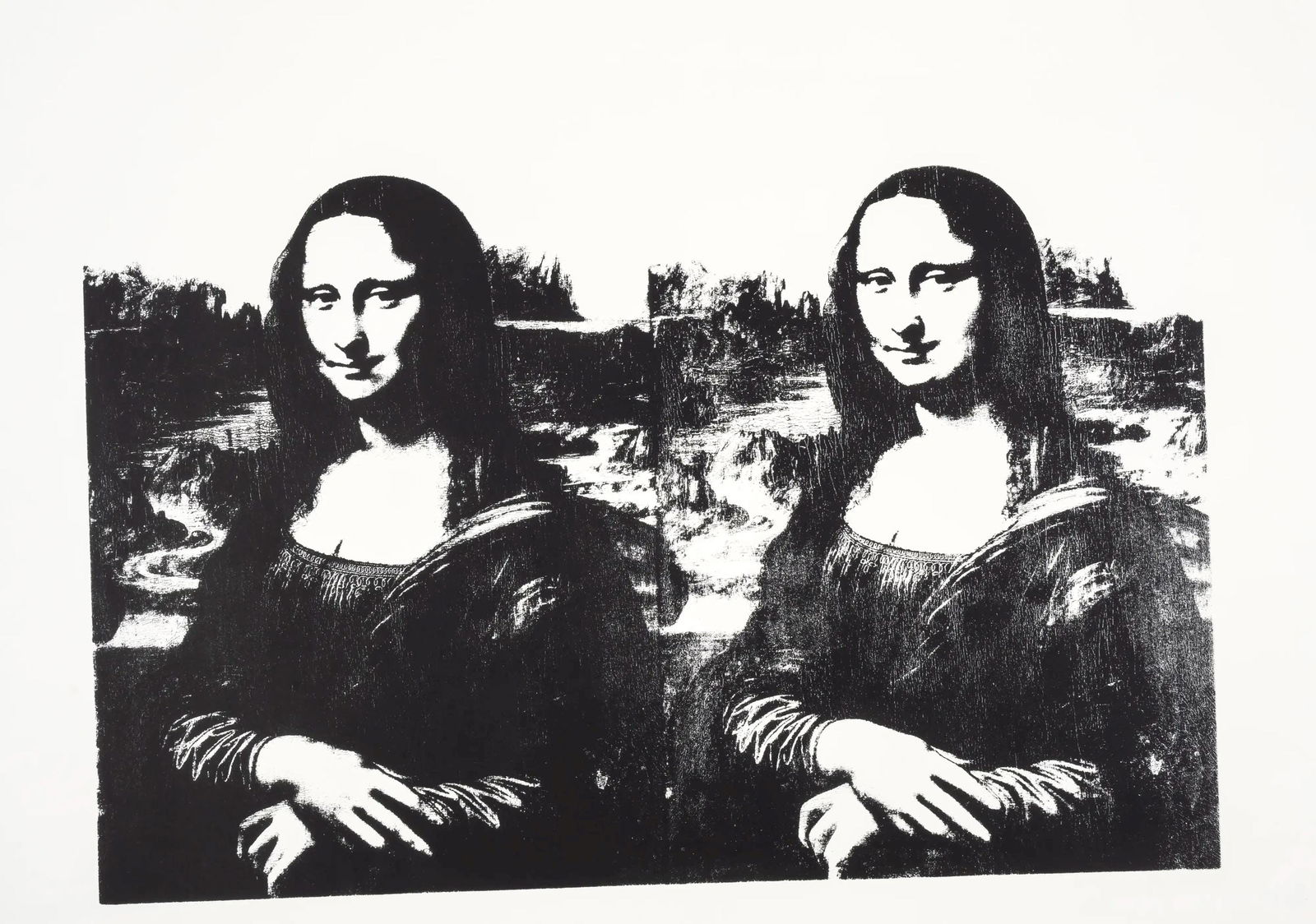 Andy Warhol, Mona Lisa (after Leonardo da Vinci), Official Limited Edition, Sunday B. Morning,: Official edition, Andy Warhol, Sunday B. Morning, silkscreen on museum board. Paper Size: 25 x 30 inches. Excellent condition. Inscription: Numbered in pencil, "published by Sunday B. Morning", and "f