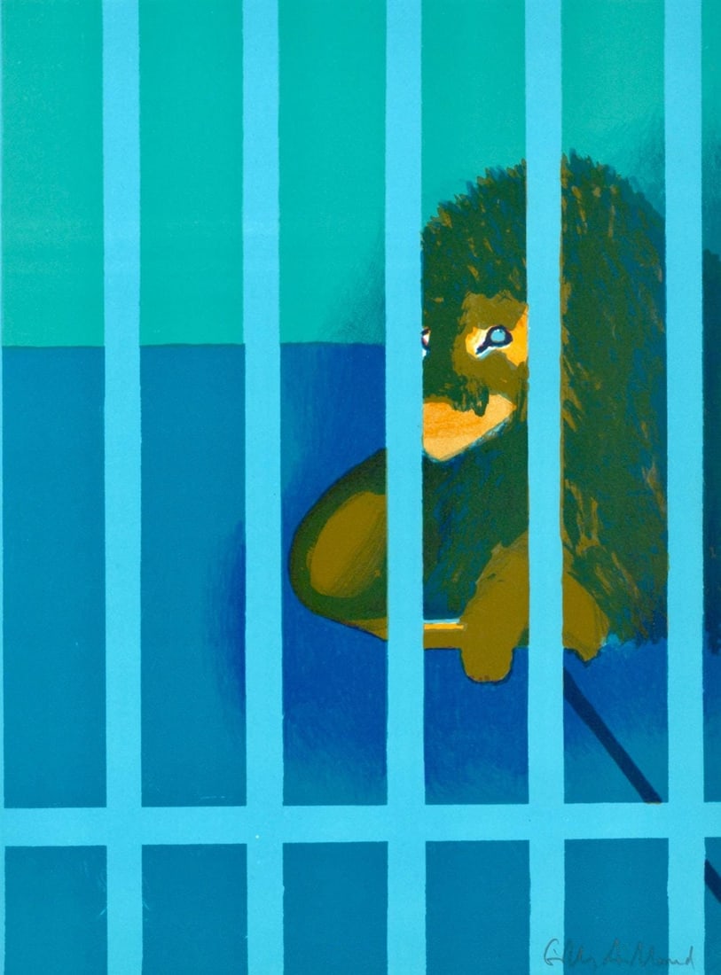 Gilles Aillaud, Composition, Variations sur l'imaginaire, Limited Edition Lithograph (1 of 4)