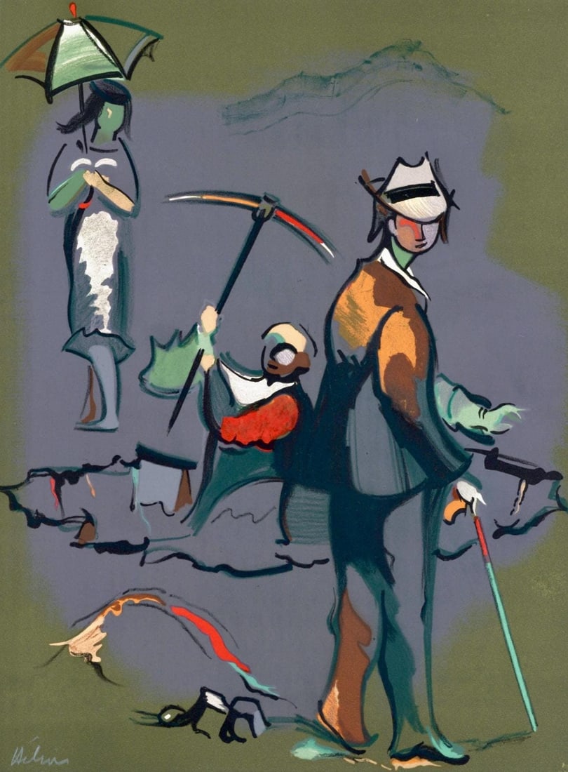 Jean Helion, Composition, Variations sur l'imaginaire, Limited Edition Lithograph (1 of 4)