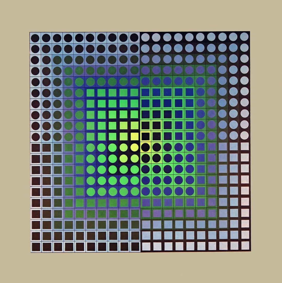 Victor Vasarely, Composition, Folklore Planetaire, Limited Edition Heliogravure (1 of 4)