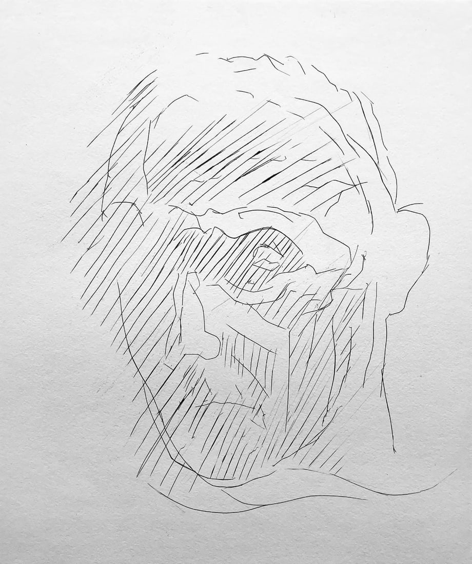 Jacques Villon, Composition, Eloge de Jacques Villon, Limited Edition Etching: Etching on velin de Rives paper. Paper size: 13.18 x 10.55 inches. Excellent condition. Unsigned and unnumbered, as issued. Notes: From the album, Eloge de Jacques Villon, 1955. Published by Editions