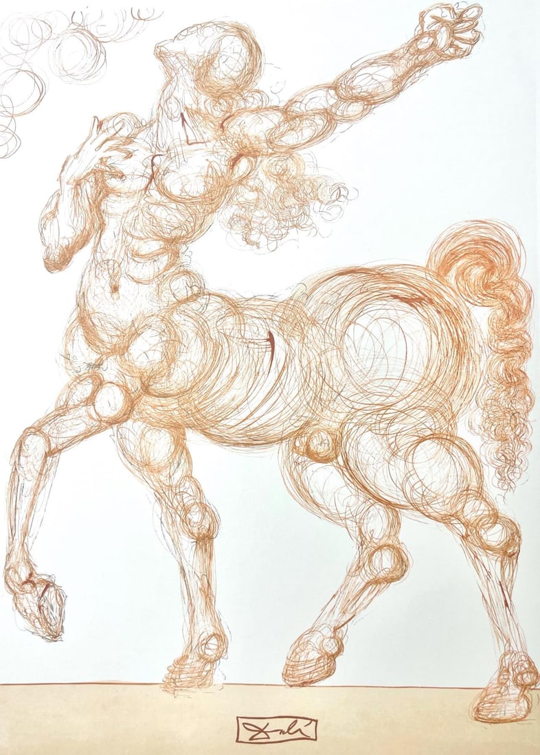 Salvador Dali, Holle XXV (Michler/Lopsinger 1039-1138; Field 189-200), Die Gottliche Komodie,: Woodcut in colors on velin de Rives BFK paper, mounted on velin d'Arches support, as issued. Paper size: 13 x 10.375 inches. Inscription: Signed in the block, and unnumbered, as issued. Catalogue