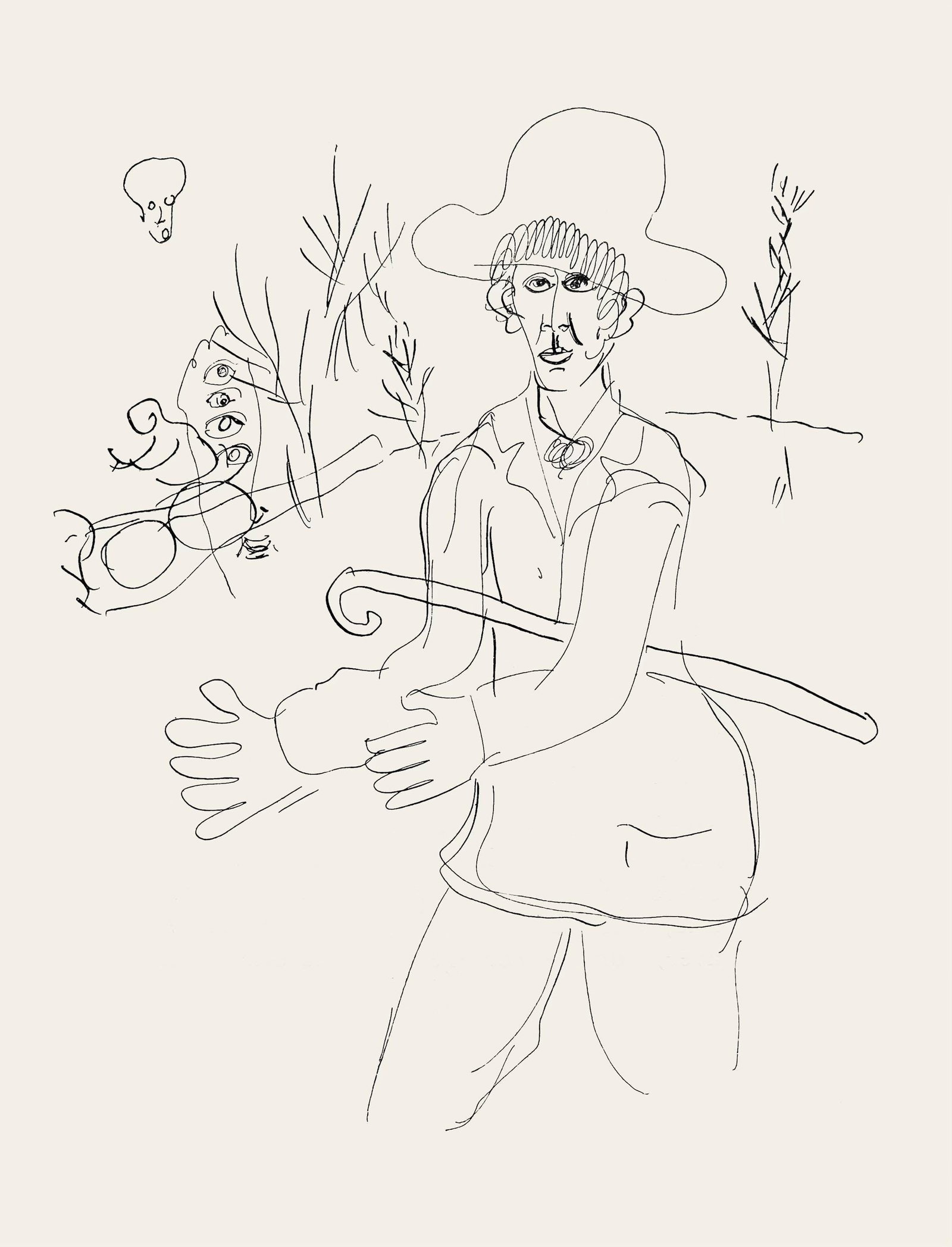 Marc Chagall, Composition, Suite Provinciale avec 92 dessins inedits de Marc Chagall, Limited: Lithograph on velin de Rives paper. Unsigned and unnumbered, as issued. Paper Size: 9.75 x 7.5 inches. Excellent condition, with text on verso, as issued. Notes: From the album, Suite Provinciale avec