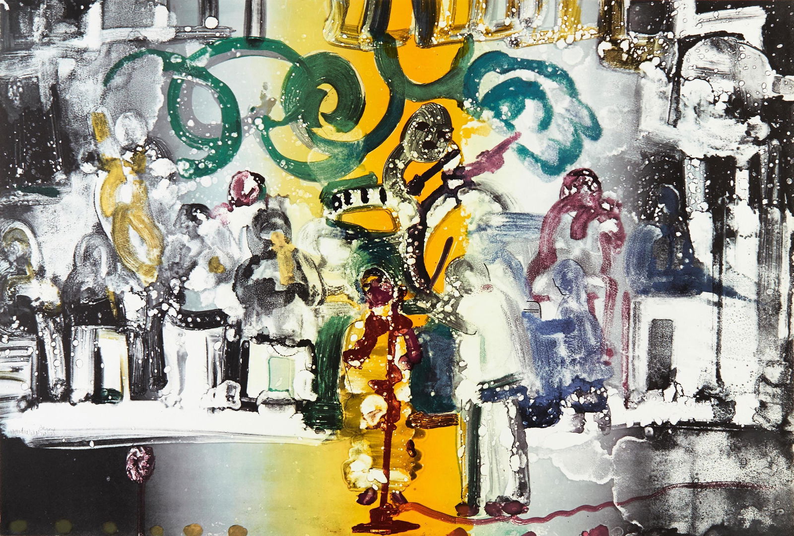 Romare Bearden, Introduction for a Blues Queen (Gelburd/Rosenberg 70-77), Jazz Series, Limited (1 of 4)