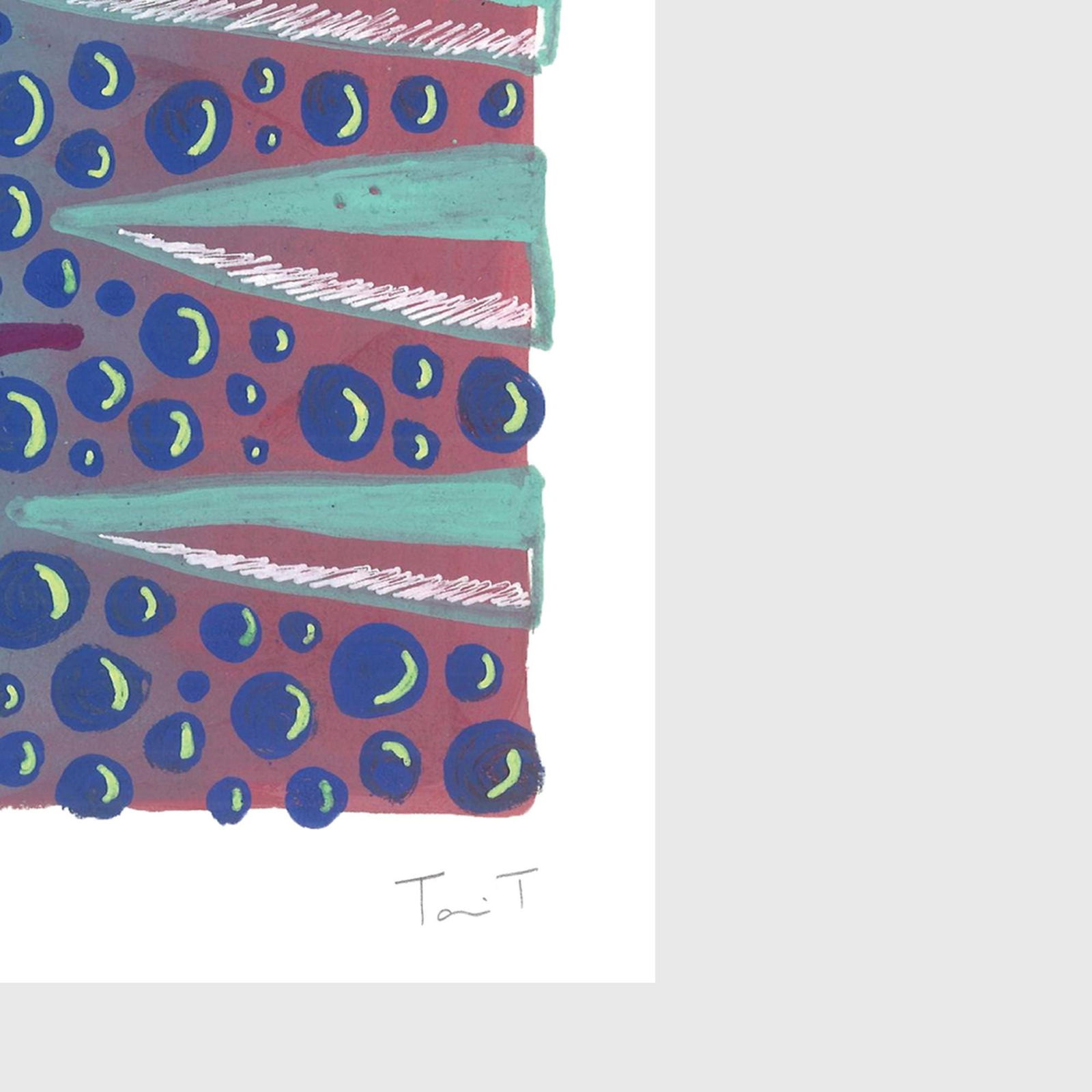 Drops with Blue Dots - 3