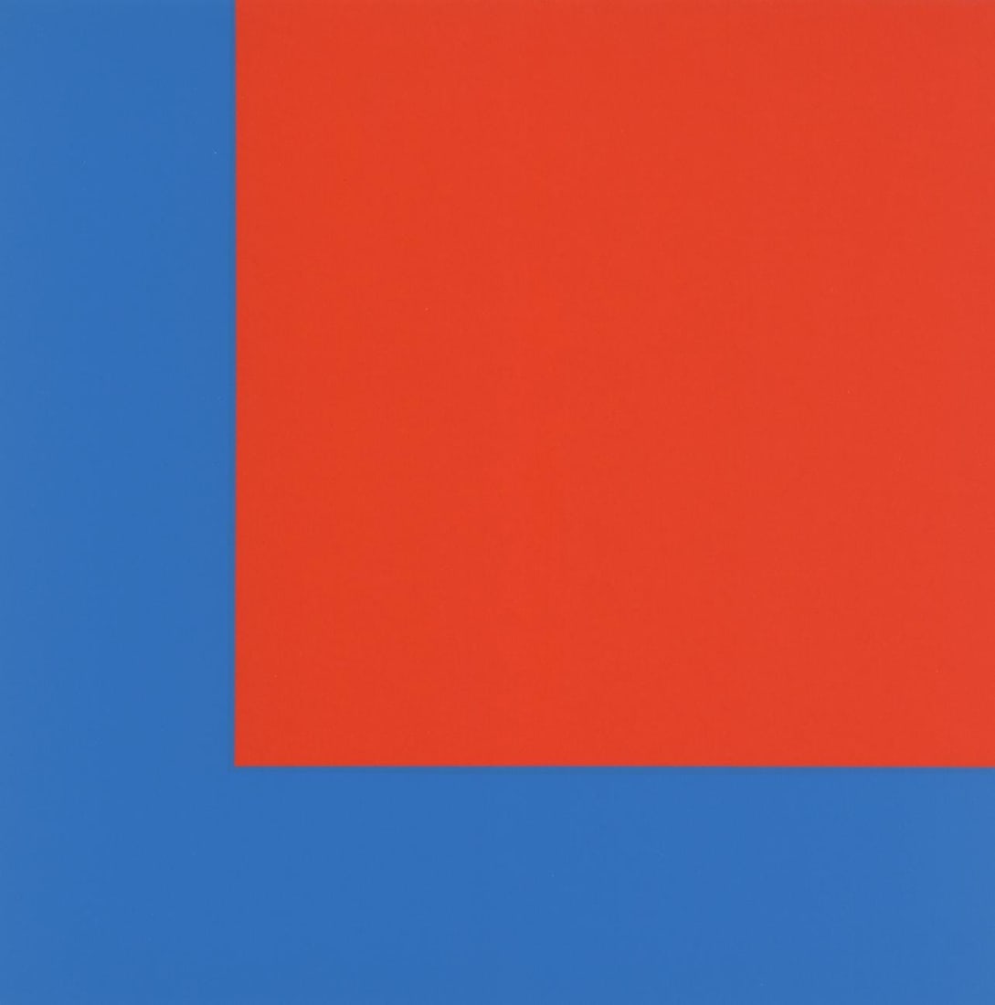 Ellsworth Kelly, Composition (Axsom I-d), Vormen van de Kleur, Limited Edition Silkscreen: Silkscreen on smooth wove paper. Paper Size: 10.5 x 10.5 inches. Excellent condition. Notes: From the folio, Vormen van de kleur, 1966. Published by Stedelijk Museum, Amsterdam; and printed by Total