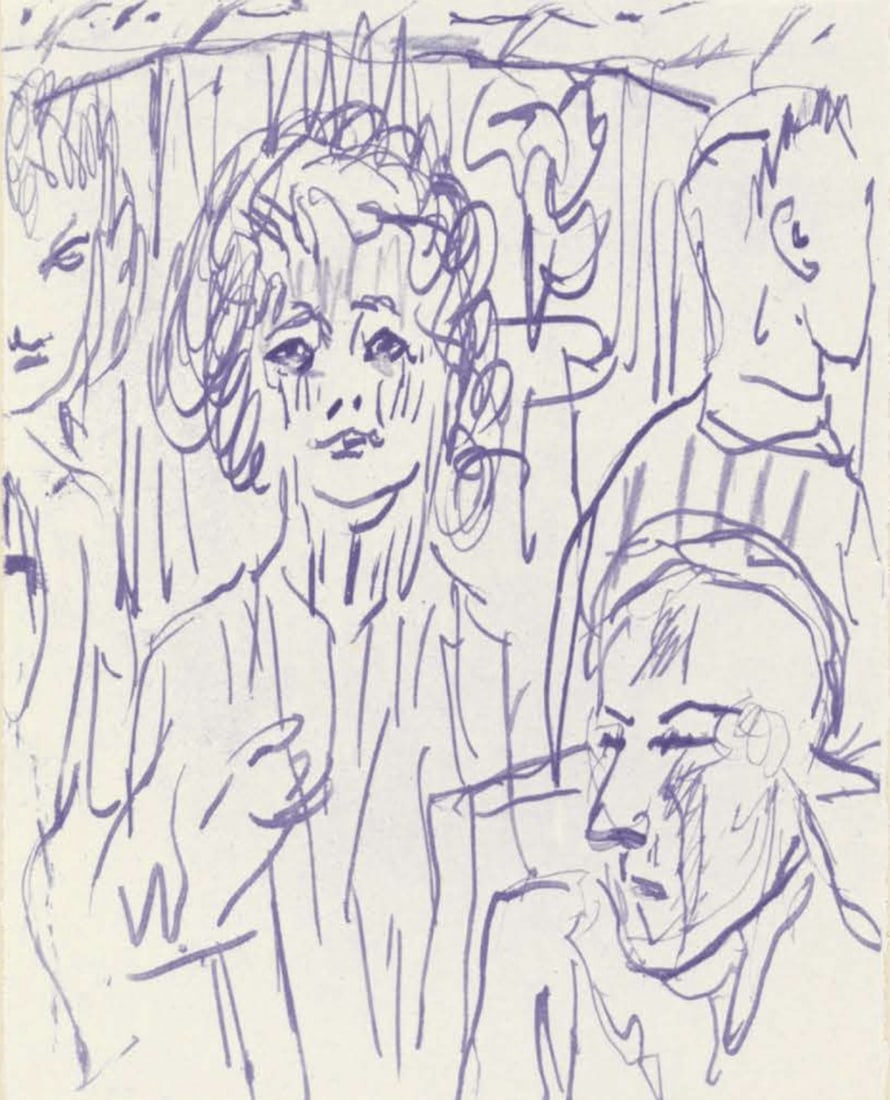 Pierre Bonnard, Composition (Terrasse 54), Pierre Bonnard Correspondences, Limited Edition: Lithograph on velin d'Arches paper, mounted on velin d'Arches supporting sheet, as issued. Inscription: Unsigned and unnumbered. Paper Size: 12 x 8.5 inches. Excellent condition. Notes: From the album